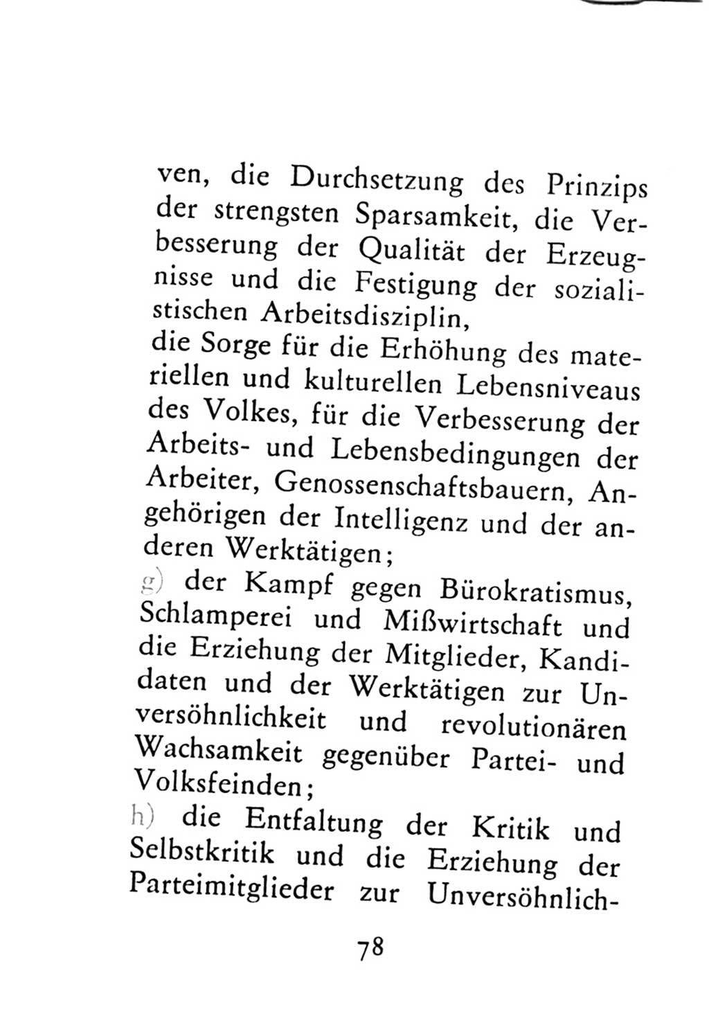 Statut der Sozialistischen Einheitspartei Deutschlands (SED) 1976, Seite 78 (St. SED DDR 1976, S. 78)