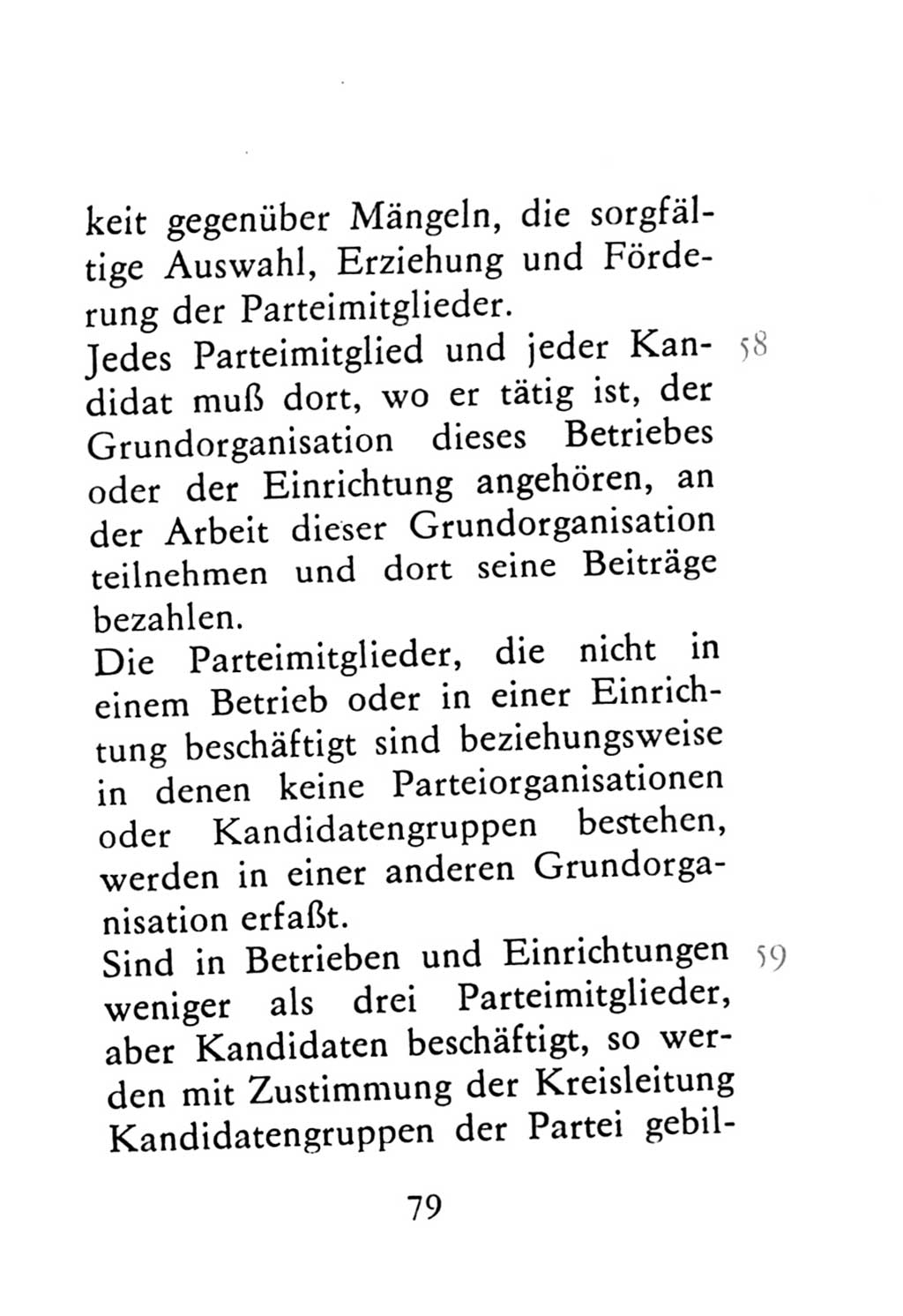 Statut der Sozialistischen Einheitspartei Deutschlands (SED) 1976, Seite 79 (St. SED DDR 1976, S. 79)