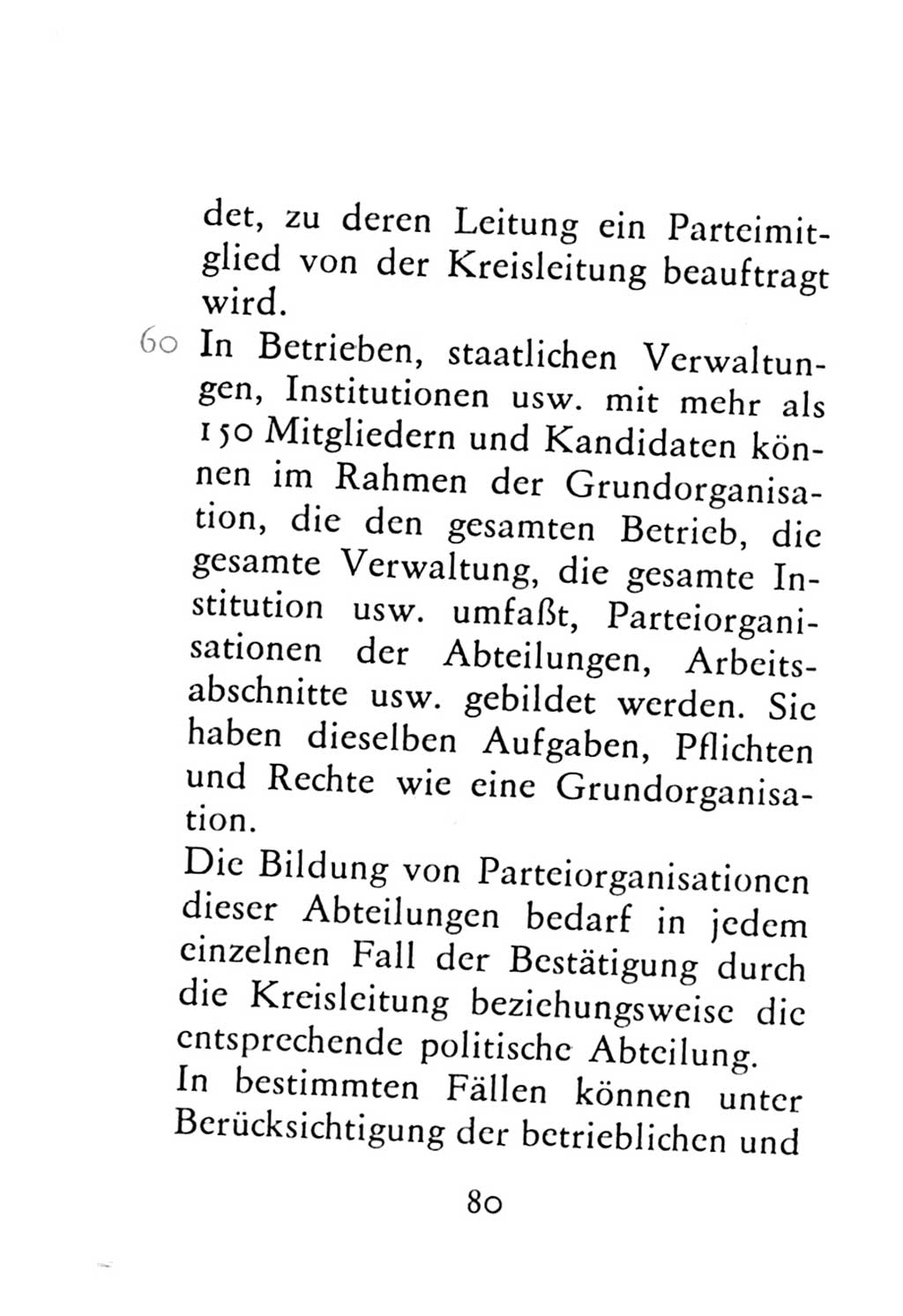 Statut der Sozialistischen Einheitspartei Deutschlands (SED) 1976, Seite 80 (St. SED DDR 1976, S. 80)