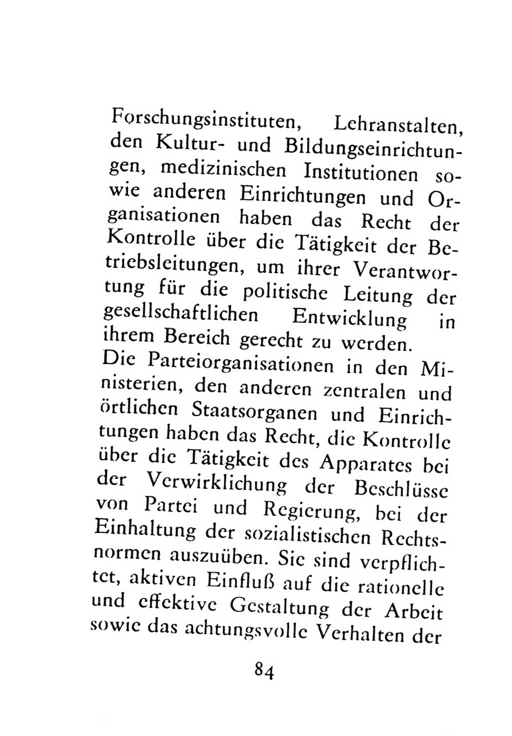 Statut der Sozialistischen Einheitspartei Deutschlands (SED) 1976, Seite 84 (St. SED DDR 1976, S. 84)
