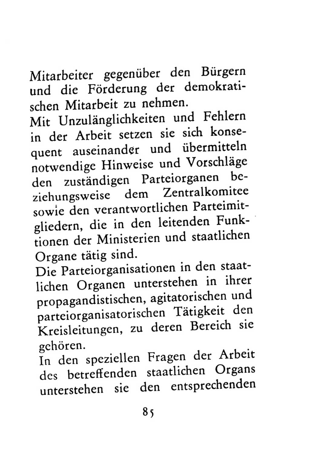 Statut der Sozialistischen Einheitspartei Deutschlands (SED) 1976, Seite 85 (St. SED DDR 1976, S. 85)