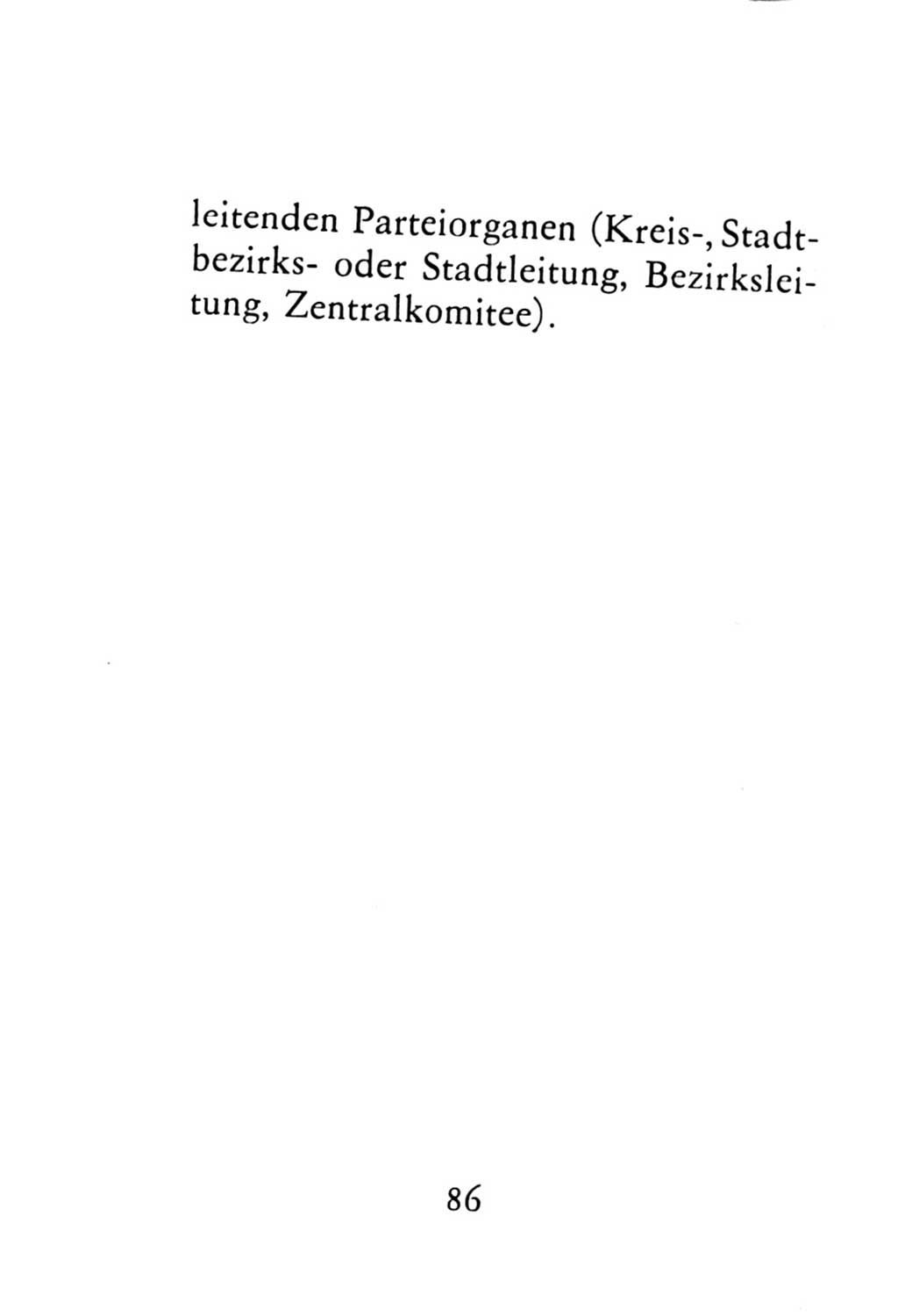 Statut der Sozialistischen Einheitspartei Deutschlands (SED) 1976, Seite 86 (St. SED DDR 1976, S. 86)