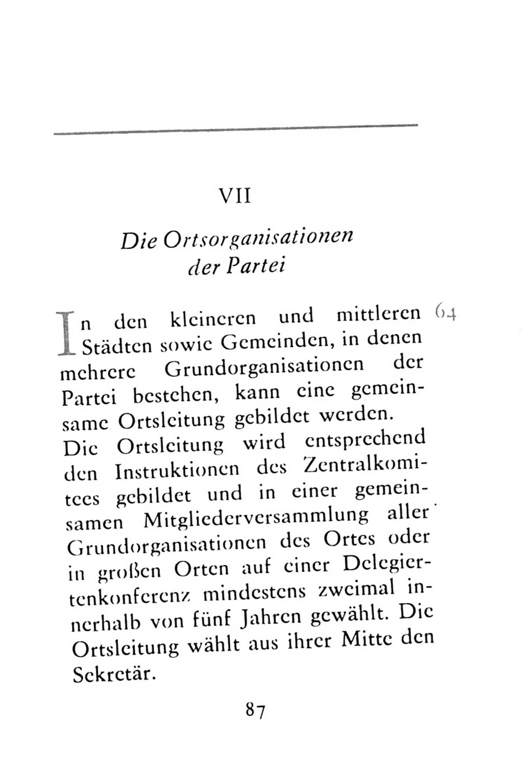 Statut der Sozialistischen Einheitspartei Deutschlands (SED) 1976, Seite 87 (St. SED DDR 1976, S. 87)