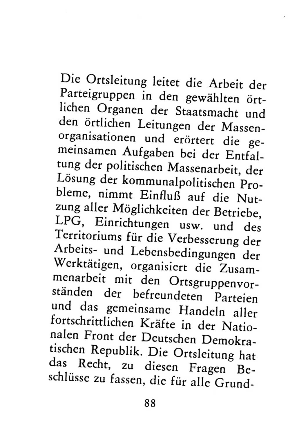 Statut der Sozialistischen Einheitspartei Deutschlands (SED) 1976, Seite 88 (St. SED DDR 1976, S. 88)