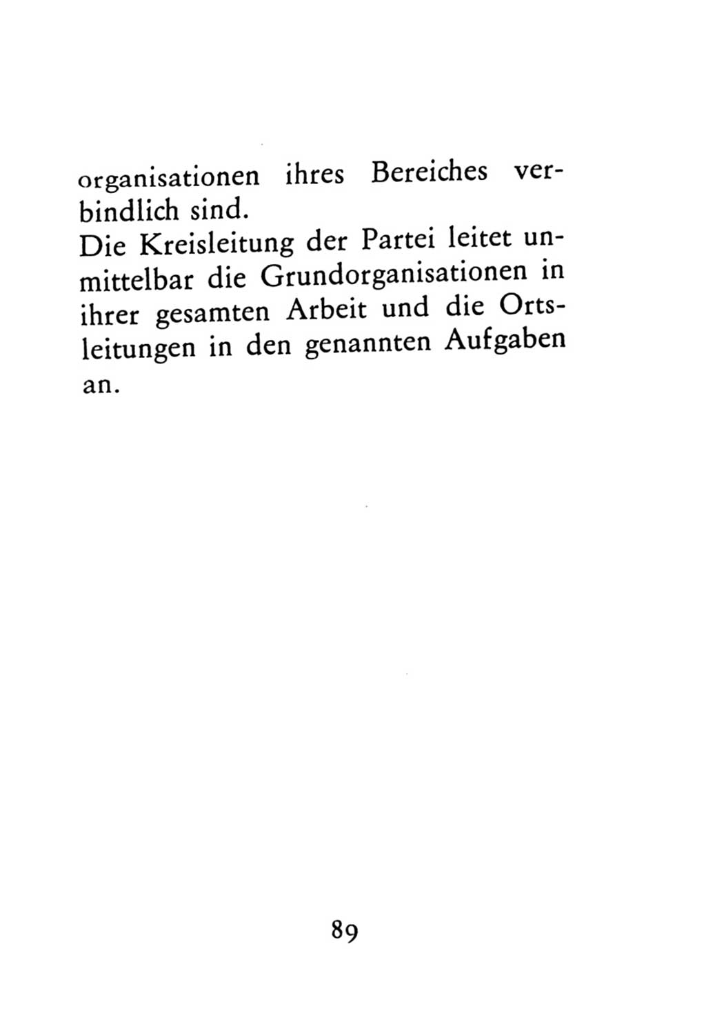 Statut der Sozialistischen Einheitspartei Deutschlands (SED) 1976, Seite 89 (St. SED DDR 1976, S. 89)