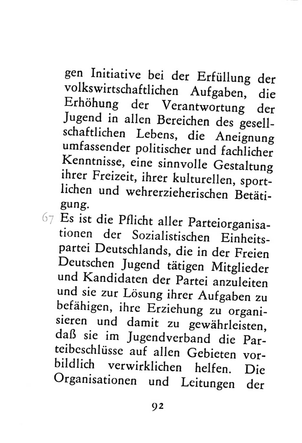 Statut der Sozialistischen Einheitspartei Deutschlands (SED) 1976, Seite 92 (St. SED DDR 1976, S. 92)