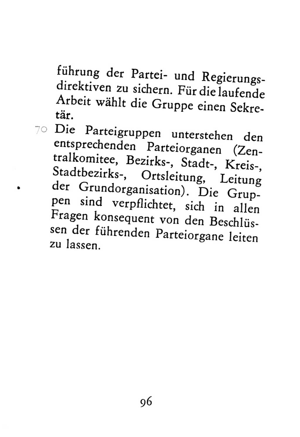 Statut der Sozialistischen Einheitspartei Deutschlands (SED) 1976, Seite 96 (St. SED DDR 1976, S. 96)