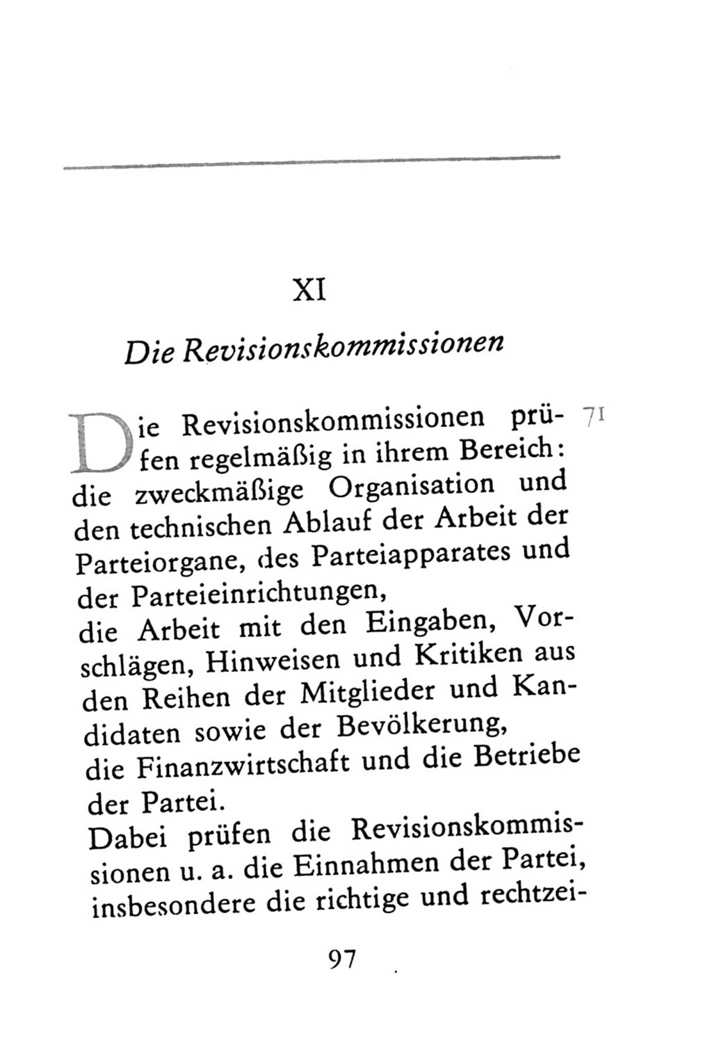 Statut der Sozialistischen Einheitspartei Deutschlands (SED) 1976, Seite 97 (St. SED DDR 1976, S. 97)