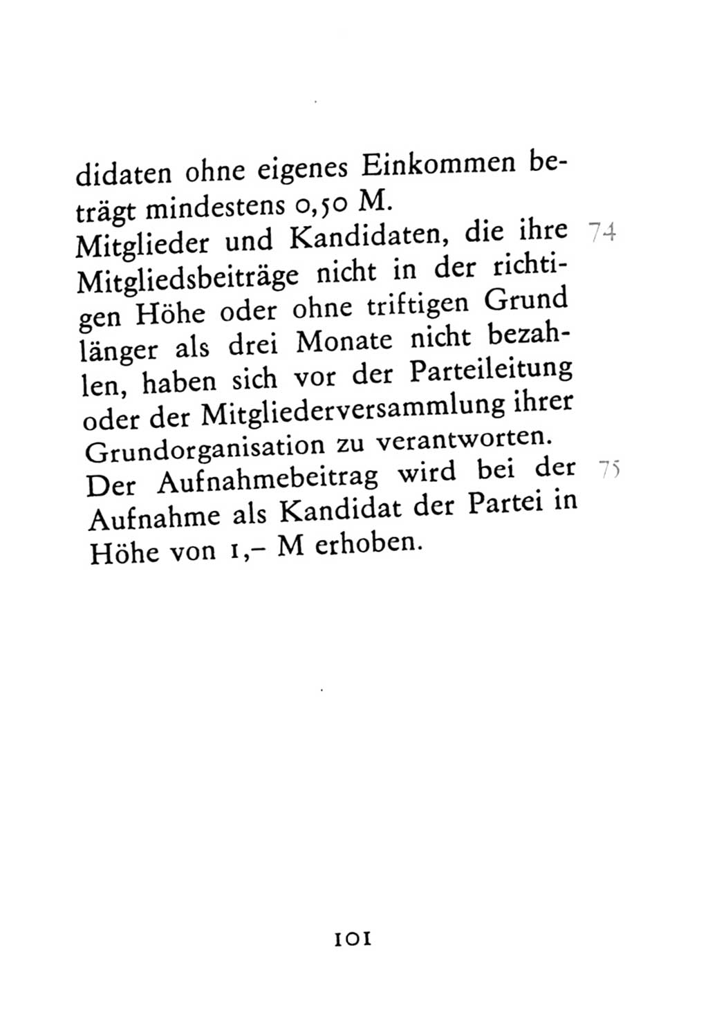 Statut der Sozialistischen Einheitspartei Deutschlands (SED) 1976, Seite 101 (St. SED DDR 1976, S. 101)