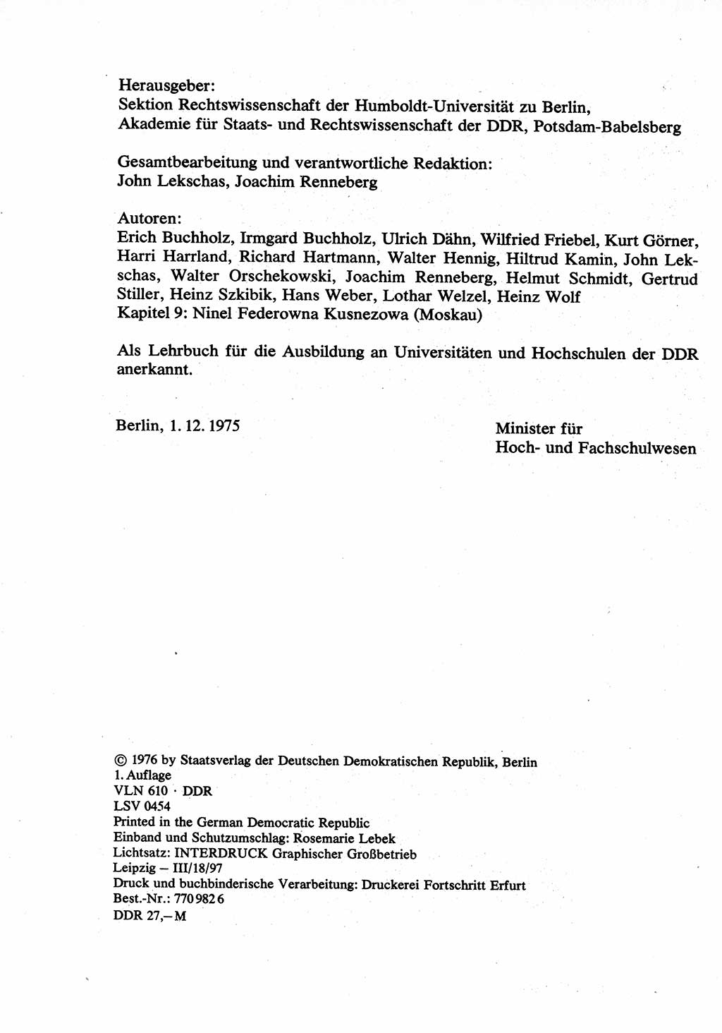 Strafrecht [Deutsche Demokratische Republik (DDR)], Allgemeiner Teil, Lehrbuch 1976, Seite 4 (Strafr. DDR AT Lb. 1976, S. 4)