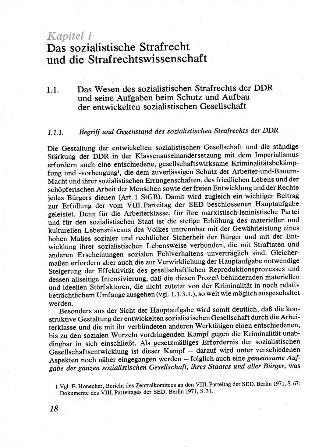 Strafrecht [Deutsche Demokratische Republik (DDR)], Allgemeiner Teil, Lehrbuch 1976, Seite 18 (Strafr. DDR AT Lb. 1976, S. 18)
