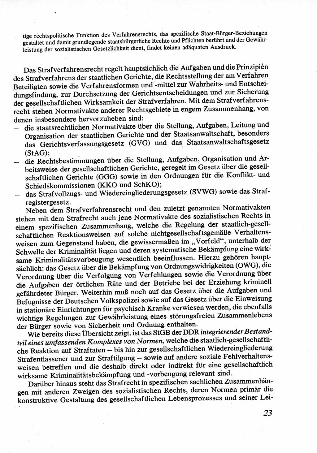 Strafrecht [Deutsche Demokratische Republik (DDR)], Allgemeiner Teil, Lehrbuch 1976, Seite 23 (Strafr. DDR AT Lb. 1976, S. 23)