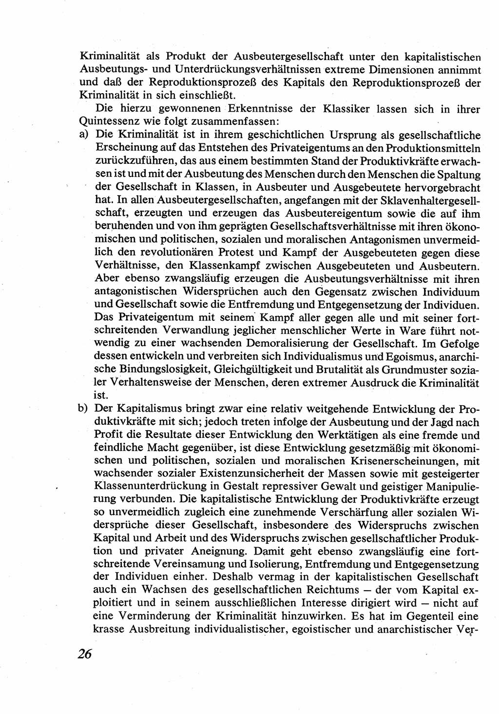 Strafrecht [Deutsche Demokratische Republik (DDR)], Allgemeiner Teil, Lehrbuch 1976, Seite 26 (Strafr. DDR AT Lb. 1976, S. 26)