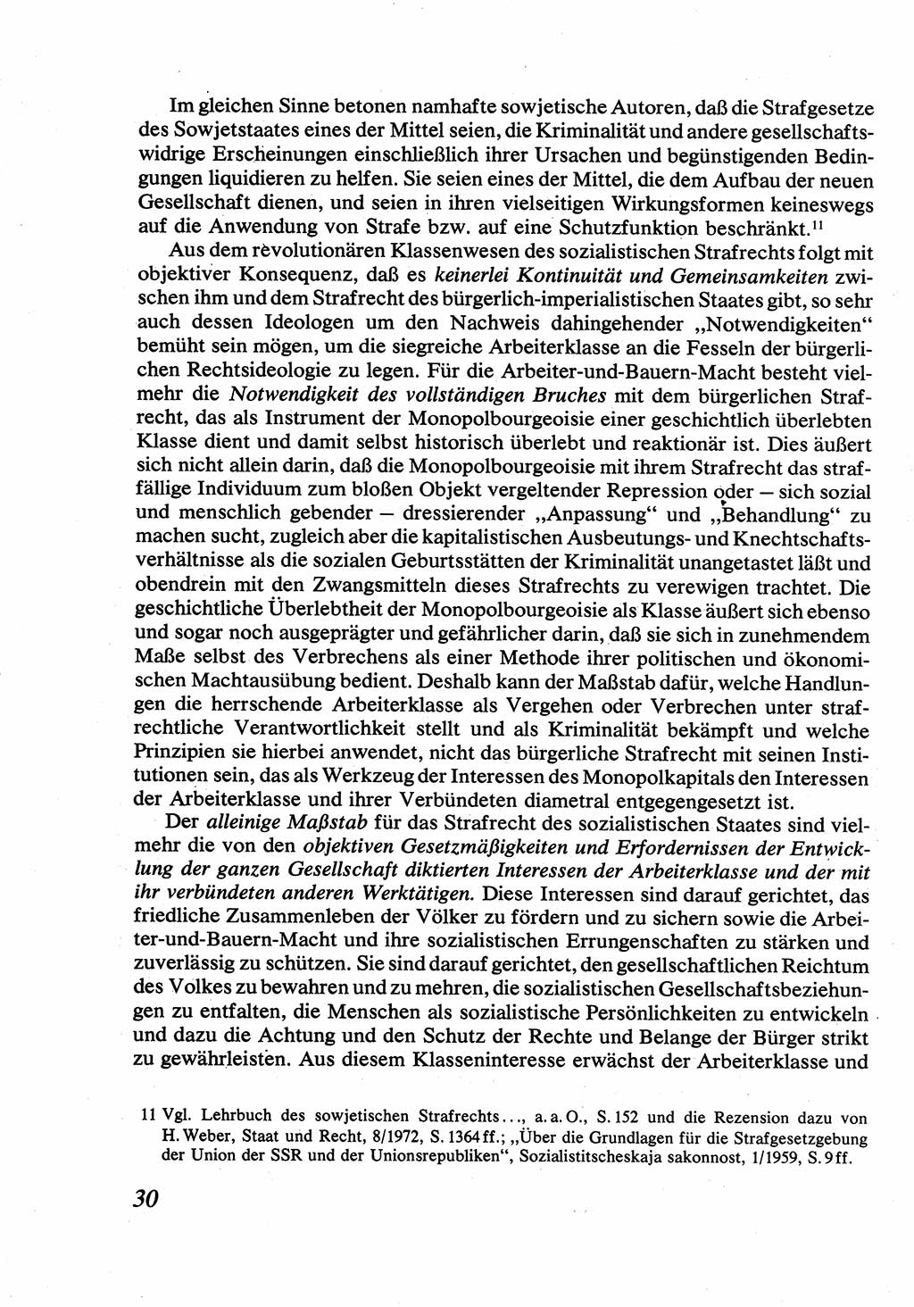 Strafrecht [Deutsche Demokratische Republik (DDR)], Allgemeiner Teil, Lehrbuch 1976, Seite 30 (Strafr. DDR AT Lb. 1976, S. 30)