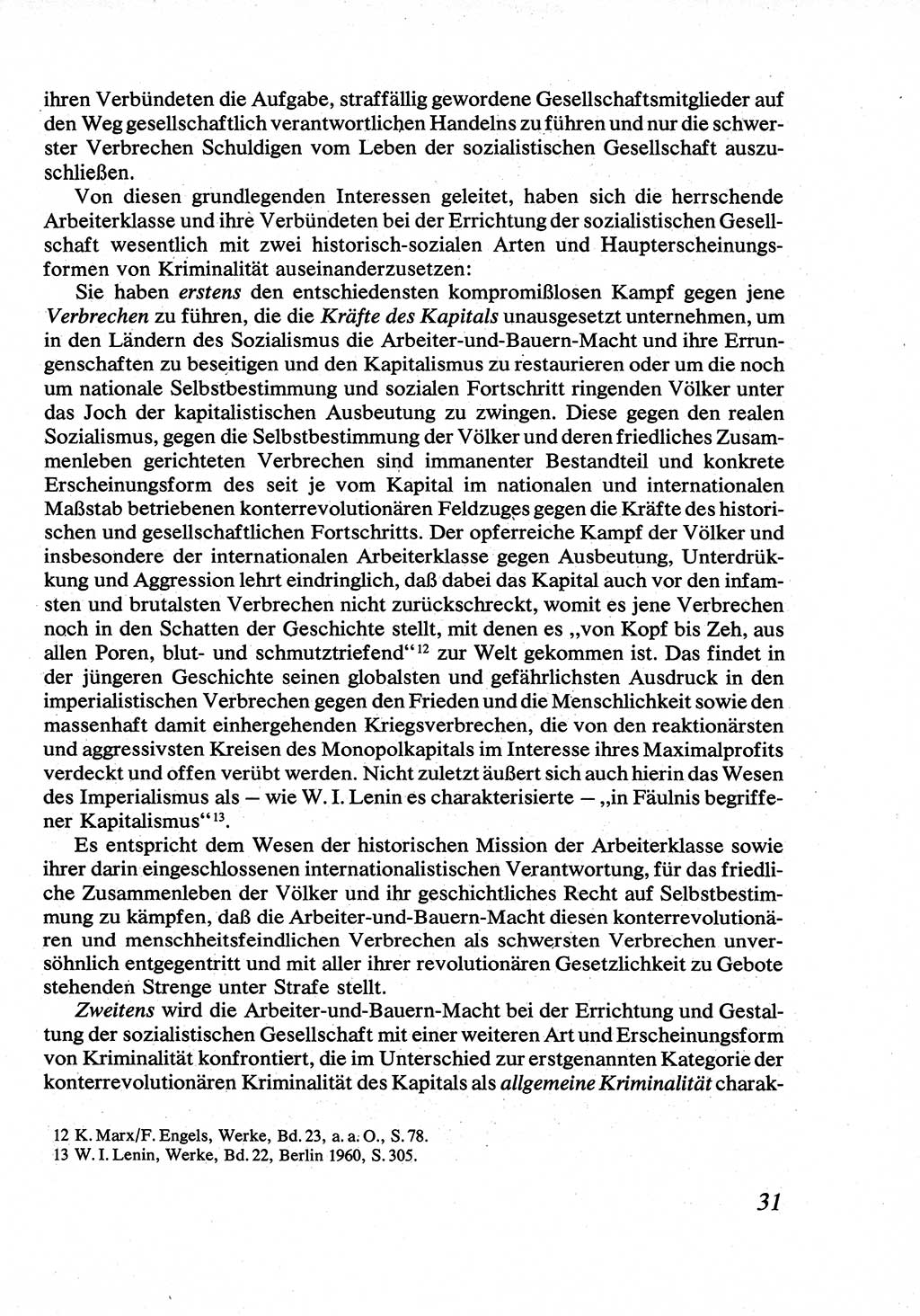 Strafrecht [Deutsche Demokratische Republik (DDR)], Allgemeiner Teil, Lehrbuch 1976, Seite 31 (Strafr. DDR AT Lb. 1976, S. 31)