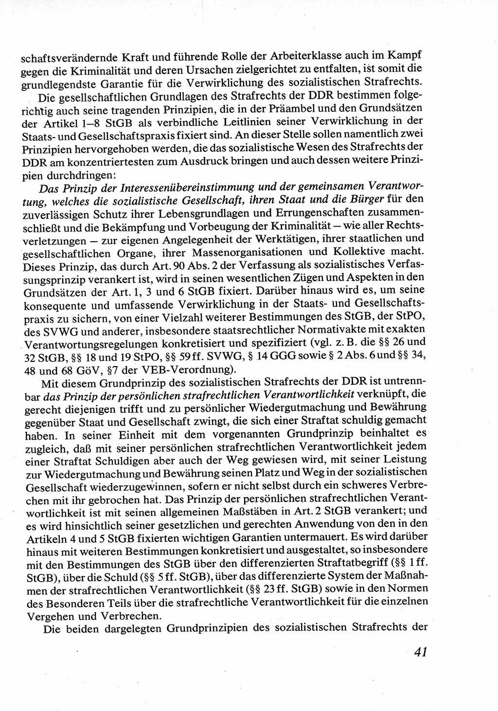 Strafrecht [Deutsche Demokratische Republik (DDR)], Allgemeiner Teil, Lehrbuch 1976, Seite 41 (Strafr. DDR AT Lb. 1976, S. 41)