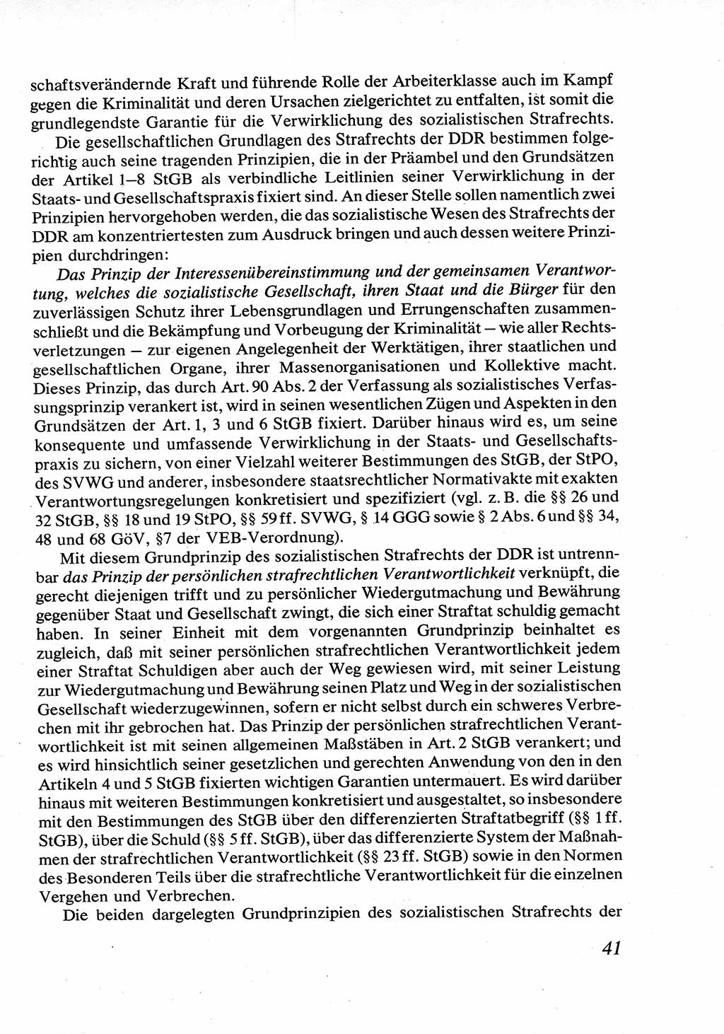 Strafrecht [Deutsche Demokratische Republik (DDR)], Allgemeiner Teil, Lehrbuch 1976, Seite 41 (Strafr. DDR AT Lb. 1976, S. 41)