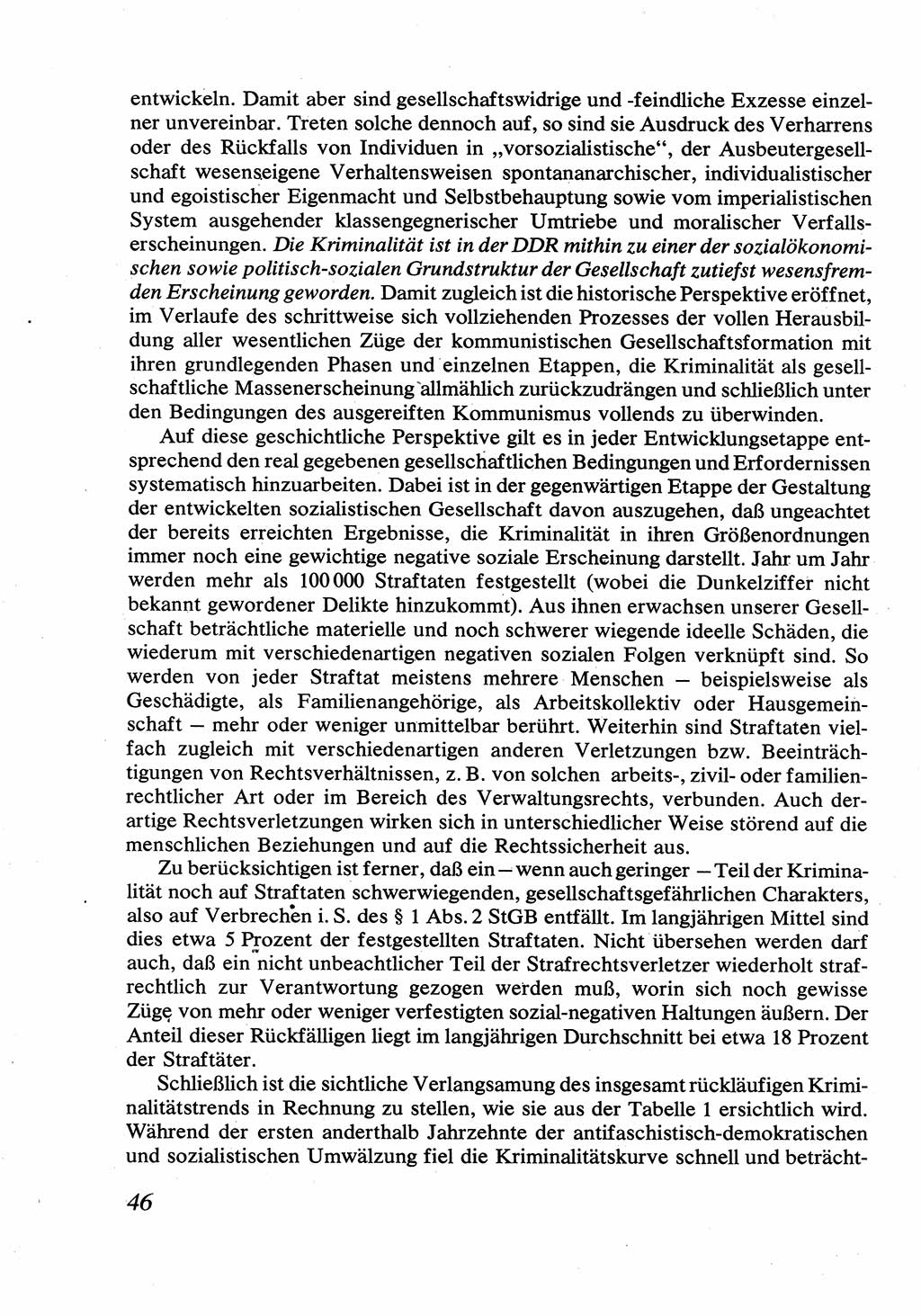 Strafrecht [Deutsche Demokratische Republik (DDR)], Allgemeiner Teil, Lehrbuch 1976, Seite 46 (Strafr. DDR AT Lb. 1976, S. 46)