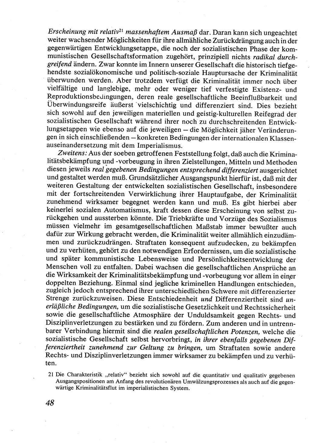 Strafrecht [Deutsche Demokratische Republik (DDR)], Allgemeiner Teil, Lehrbuch 1976, Seite 48 (Strafr. DDR AT Lb. 1976, S. 48)