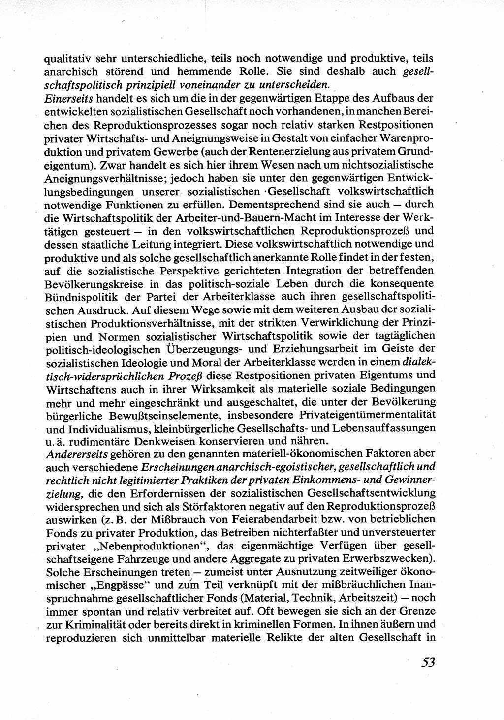 Strafrecht [Deutsche Demokratische Republik (DDR)], Allgemeiner Teil, Lehrbuch 1976, Seite 53 (Strafr. DDR AT Lb. 1976, S. 53)