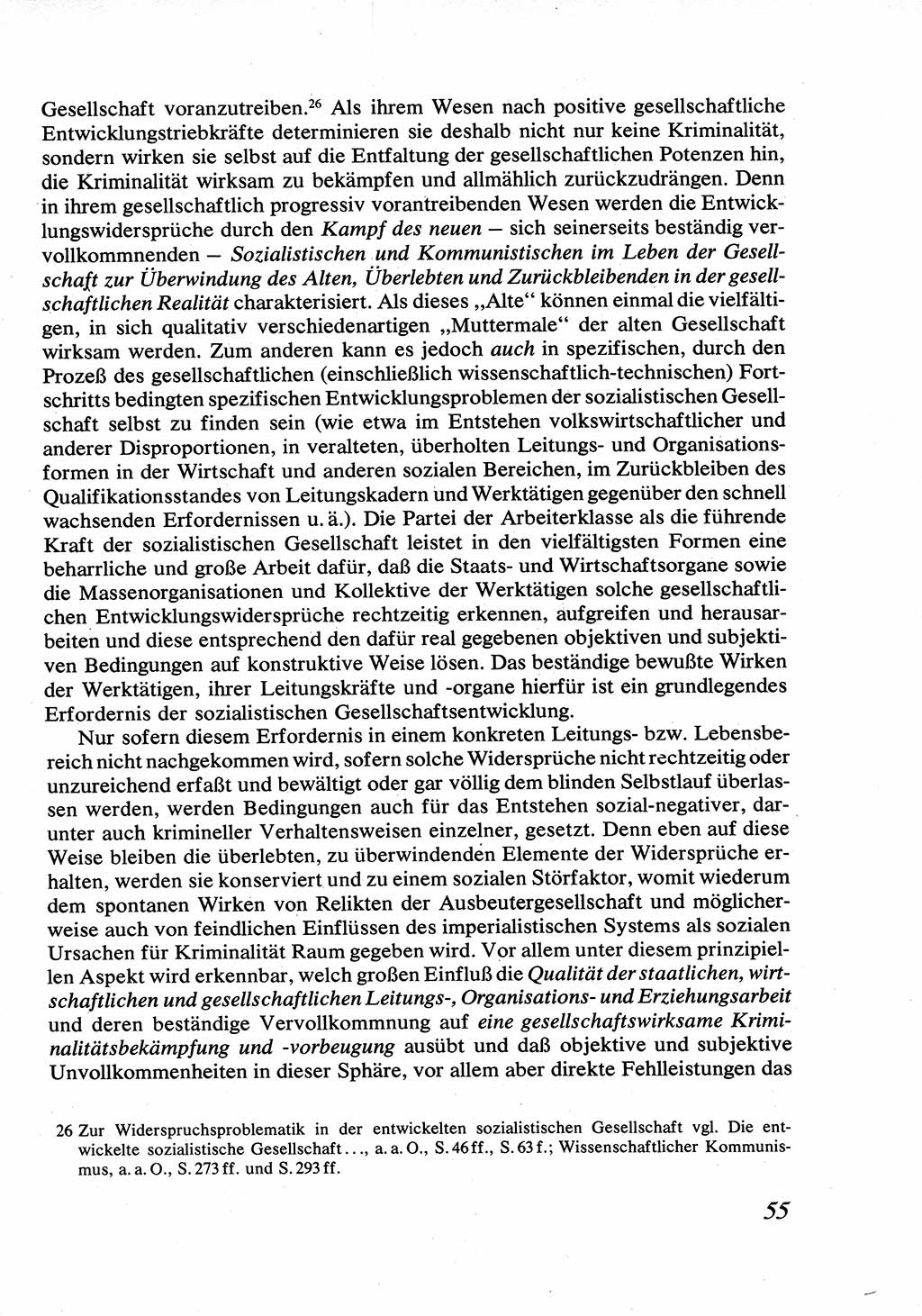 Strafrecht [Deutsche Demokratische Republik (DDR)], Allgemeiner Teil, Lehrbuch 1976, Seite 55 (Strafr. DDR AT Lb. 1976, S. 55)