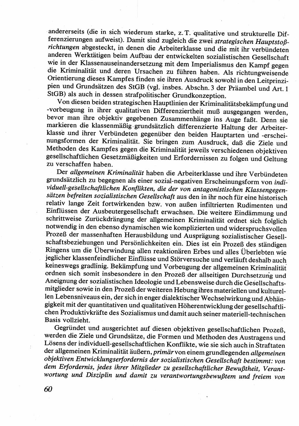 Strafrecht [Deutsche Demokratische Republik (DDR)], Allgemeiner Teil, Lehrbuch 1976, Seite 60 (Strafr. DDR AT Lb. 1976, S. 60)