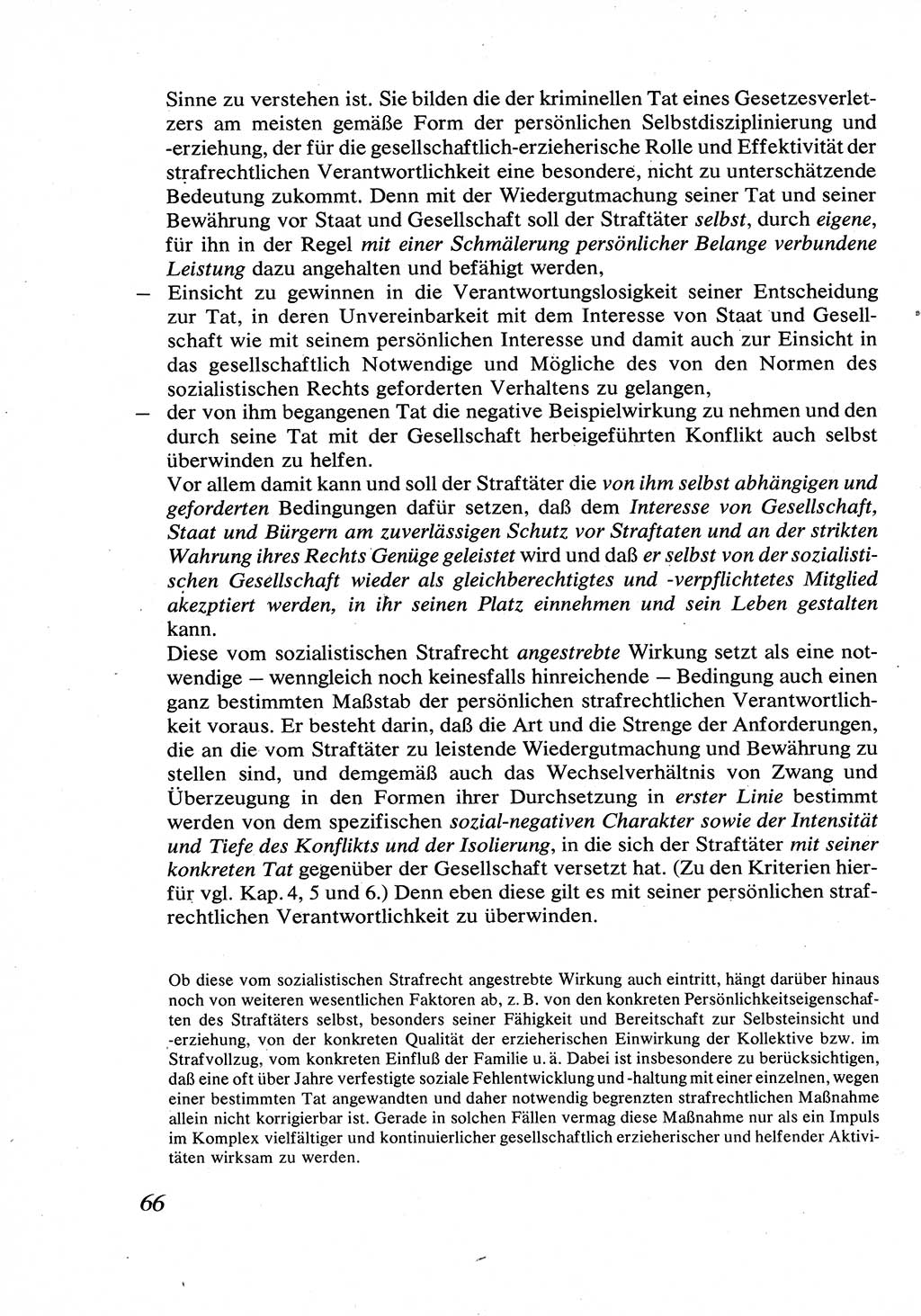 Strafrecht [Deutsche Demokratische Republik (DDR)], Allgemeiner Teil, Lehrbuch 1976, Seite 66 (Strafr. DDR AT Lb. 1976, S. 66)