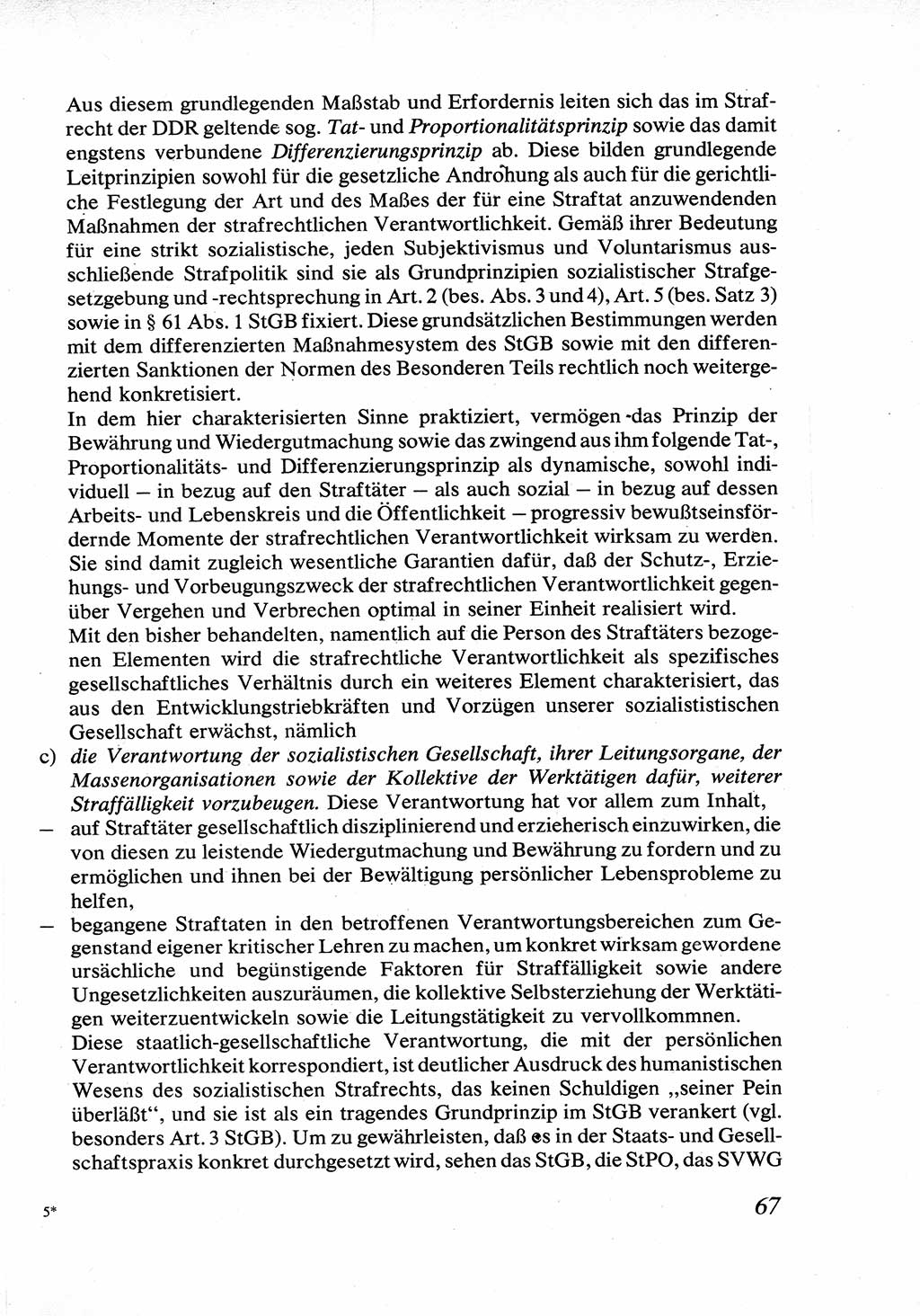 Strafrecht [Deutsche Demokratische Republik (DDR)], Allgemeiner Teil, Lehrbuch 1976, Seite 67 (Strafr. DDR AT Lb. 1976, S. 67)
