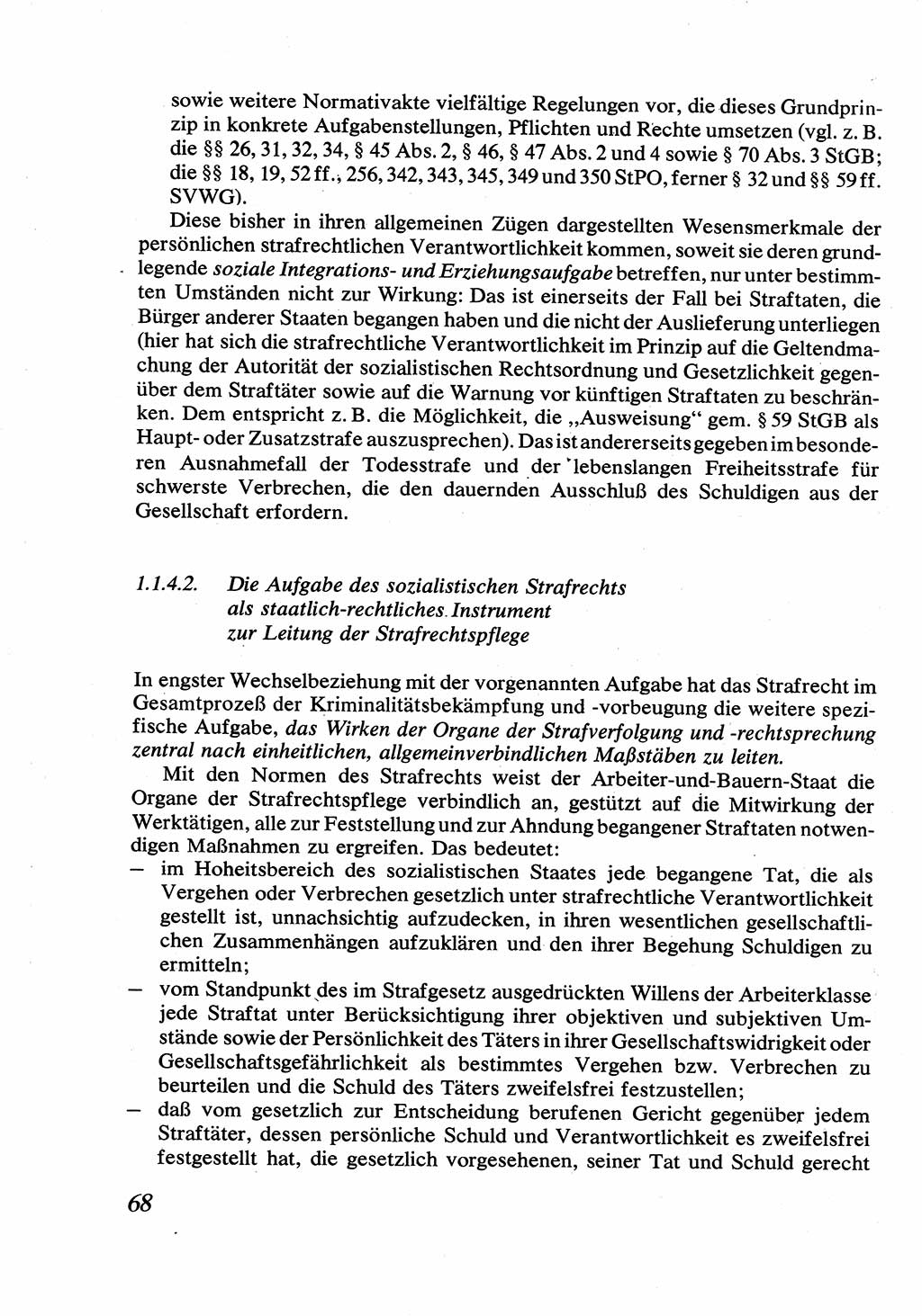 Strafrecht [Deutsche Demokratische Republik (DDR)], Allgemeiner Teil, Lehrbuch 1976, Seite 68 (Strafr. DDR AT Lb. 1976, S. 68)
