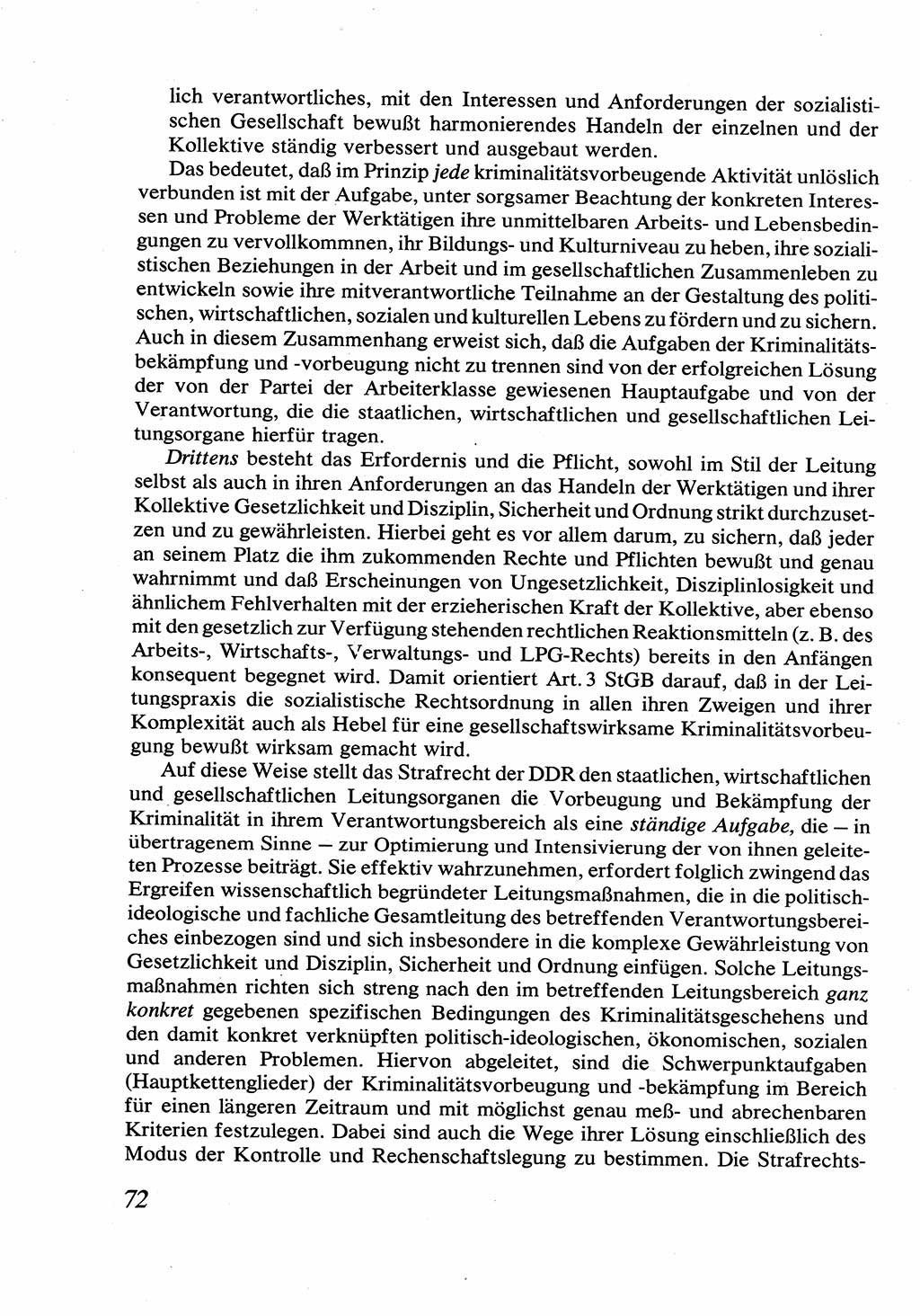 Strafrecht [Deutsche Demokratische Republik (DDR)], Allgemeiner Teil, Lehrbuch 1976, Seite 72 (Strafr. DDR AT Lb. 1976, S. 72)