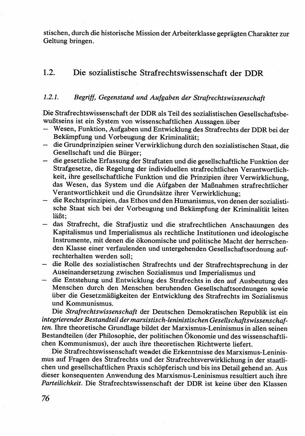 Strafrecht [Deutsche Demokratische Republik (DDR)], Allgemeiner Teil, Lehrbuch 1976, Seite 76 (Strafr. DDR AT Lb. 1976, S. 76)