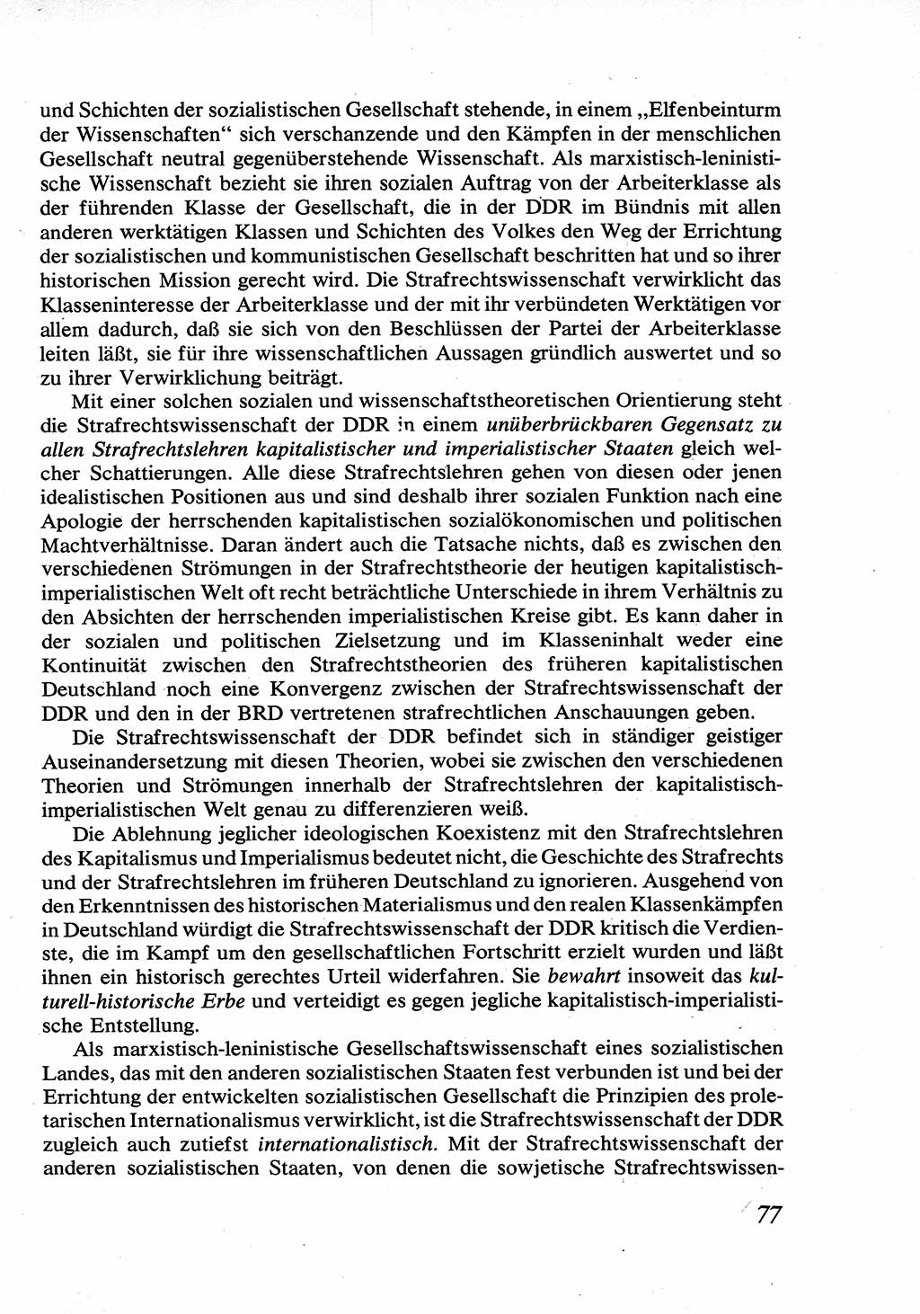 Strafrecht [Deutsche Demokratische Republik (DDR)], Allgemeiner Teil, Lehrbuch 1976, Seite 77 (Strafr. DDR AT Lb. 1976, S. 77)