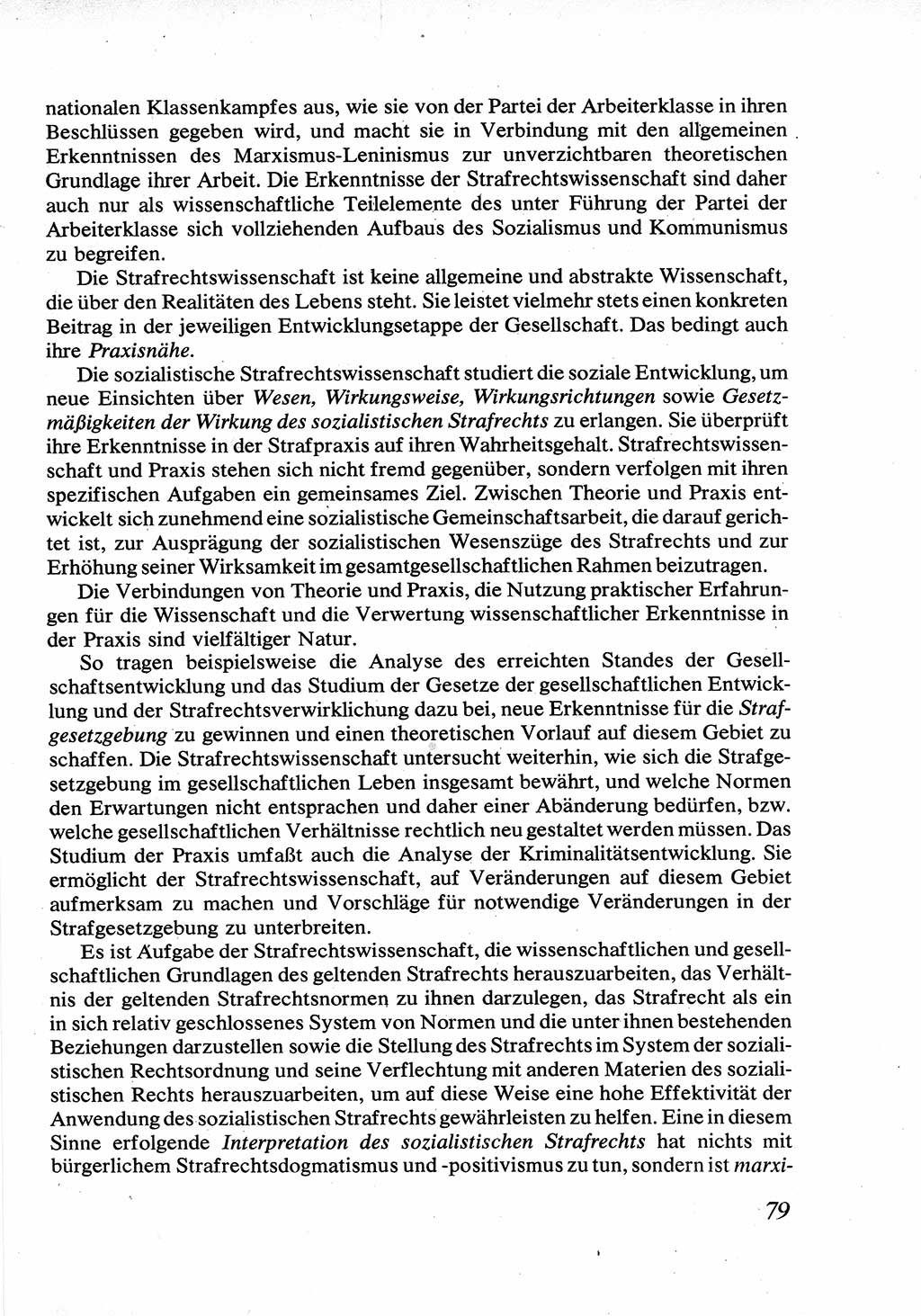 Strafrecht [Deutsche Demokratische Republik (DDR)], Allgemeiner Teil, Lehrbuch 1976, Seite 79 (Strafr. DDR AT Lb. 1976, S. 79)