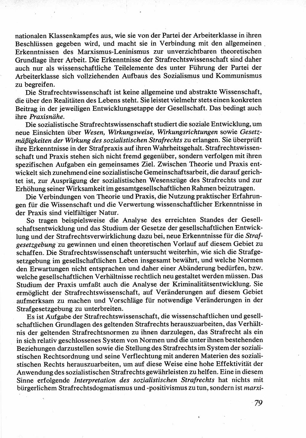Strafrecht [Deutsche Demokratische Republik (DDR)], Allgemeiner Teil, Lehrbuch 1976, Seite 79 (Strafr. DDR AT Lb. 1976, S. 79)