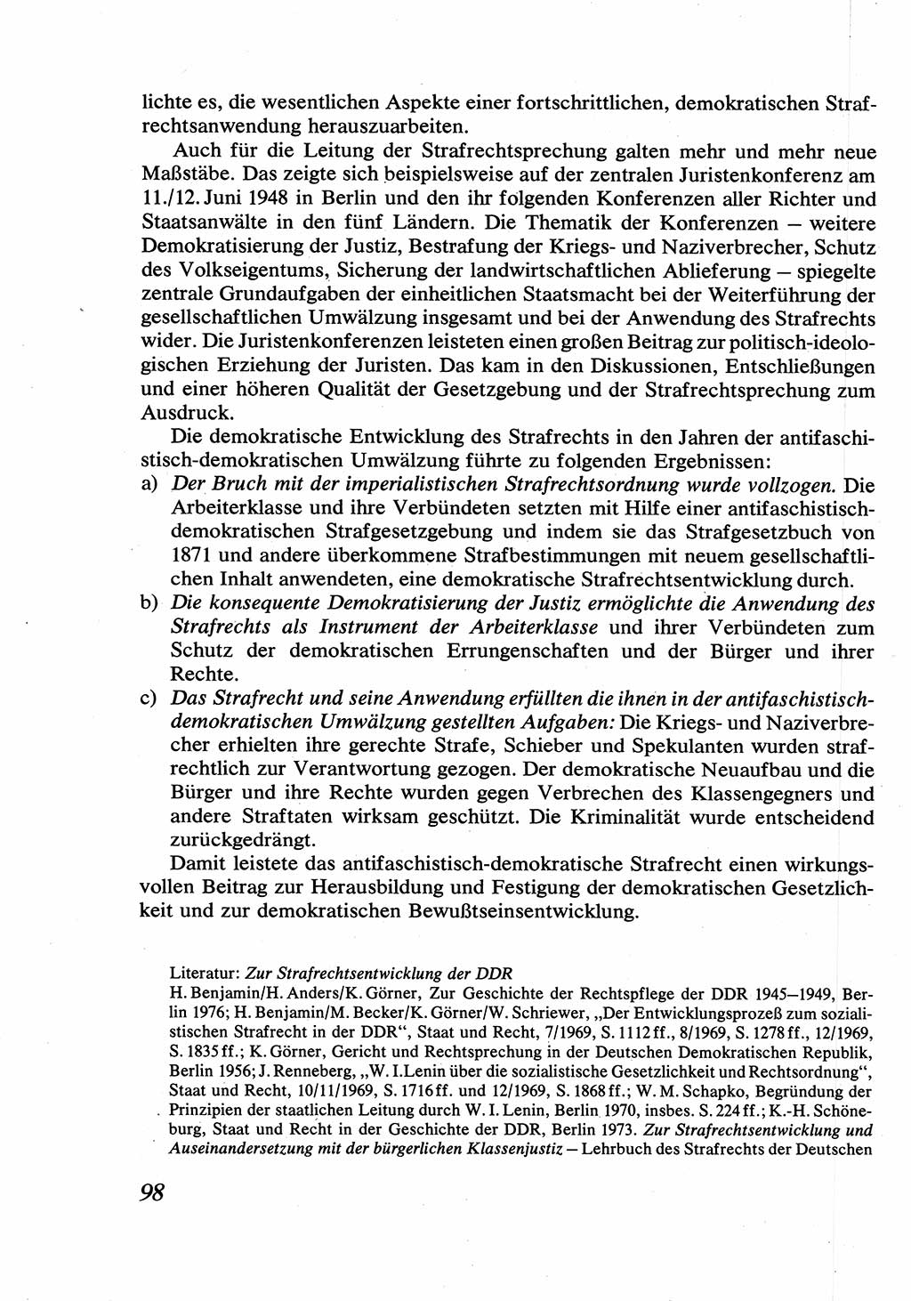Strafrecht [Deutsche Demokratische Republik (DDR)], Allgemeiner Teil, Lehrbuch 1976, Seite 98 (Strafr. DDR AT Lb. 1976, S. 98)