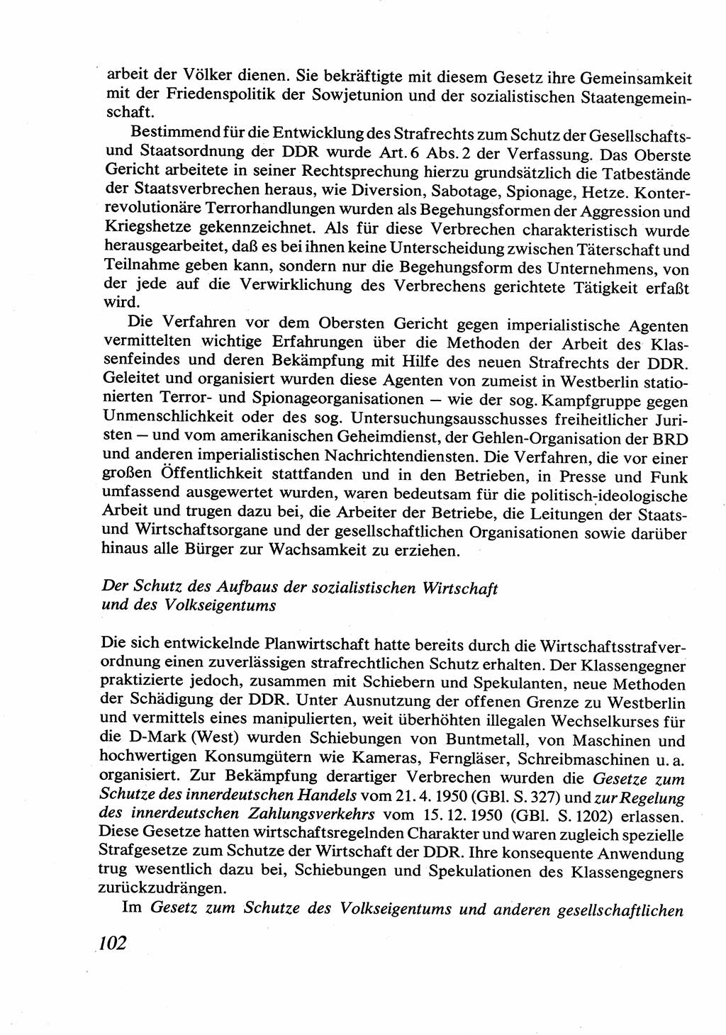 Strafrecht [Deutsche Demokratische Republik (DDR)], Allgemeiner Teil, Lehrbuch 1976, Seite 102 (Strafr. DDR AT Lb. 1976, S. 102)
