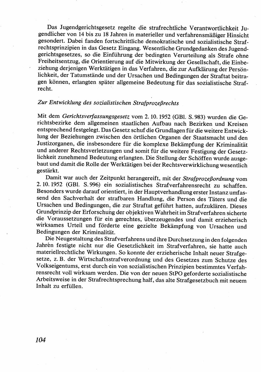 Strafrecht [Deutsche Demokratische Republik (DDR)], Allgemeiner Teil, Lehrbuch 1976, Seite 104 (Strafr. DDR AT Lb. 1976, S. 104)