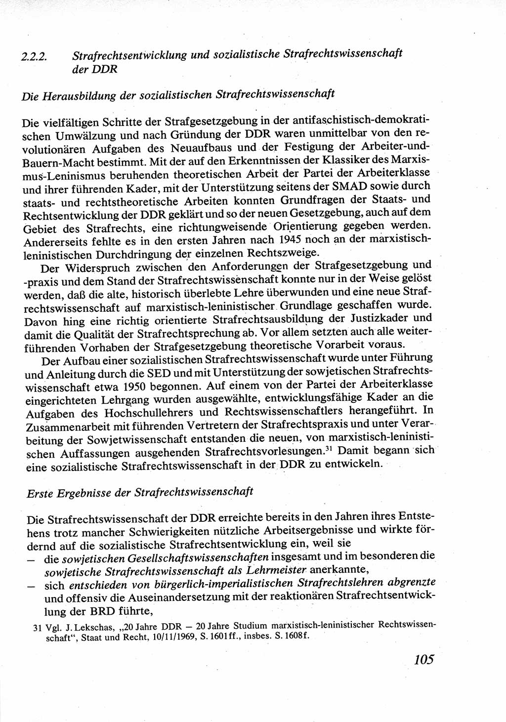 Strafrecht [Deutsche Demokratische Republik (DDR)], Allgemeiner Teil, Lehrbuch 1976, Seite 105 (Strafr. DDR AT Lb. 1976, S. 105)