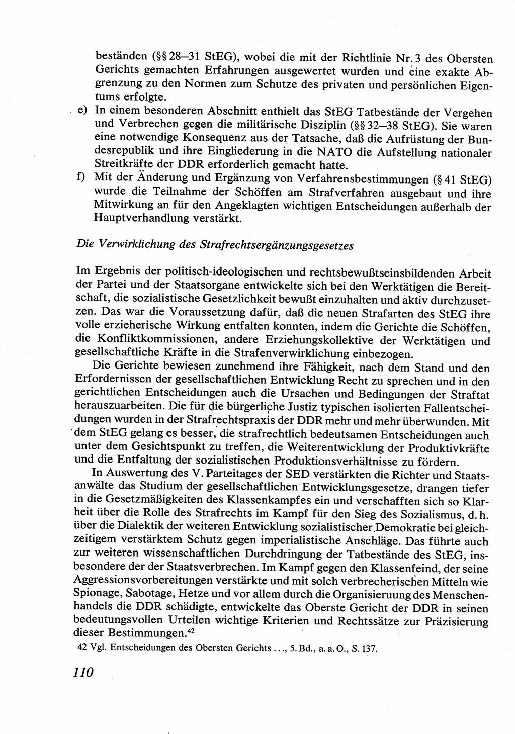 Strafrecht [Deutsche Demokratische Republik (DDR)], Allgemeiner Teil, Lehrbuch 1976, Seite 110 (Strafr. DDR AT Lb. 1976, S. 110)
