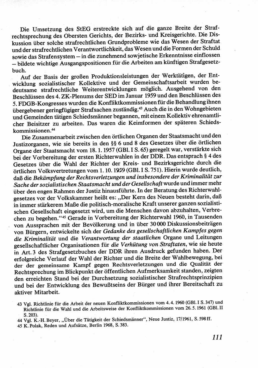 Strafrecht [Deutsche Demokratische Republik (DDR)], Allgemeiner Teil, Lehrbuch 1976, Seite 111 (Strafr. DDR AT Lb. 1976, S. 111)