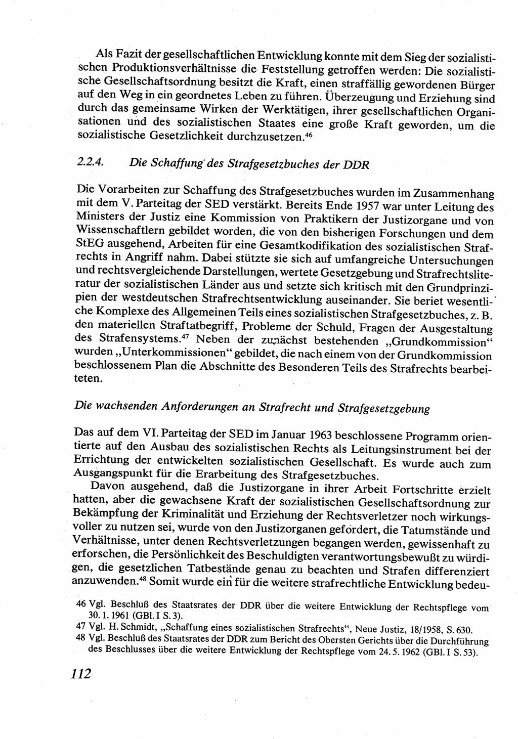 Strafrecht [Deutsche Demokratische Republik (DDR)], Allgemeiner Teil, Lehrbuch 1976, Seite 112 (Strafr. DDR AT Lb. 1976, S. 112)