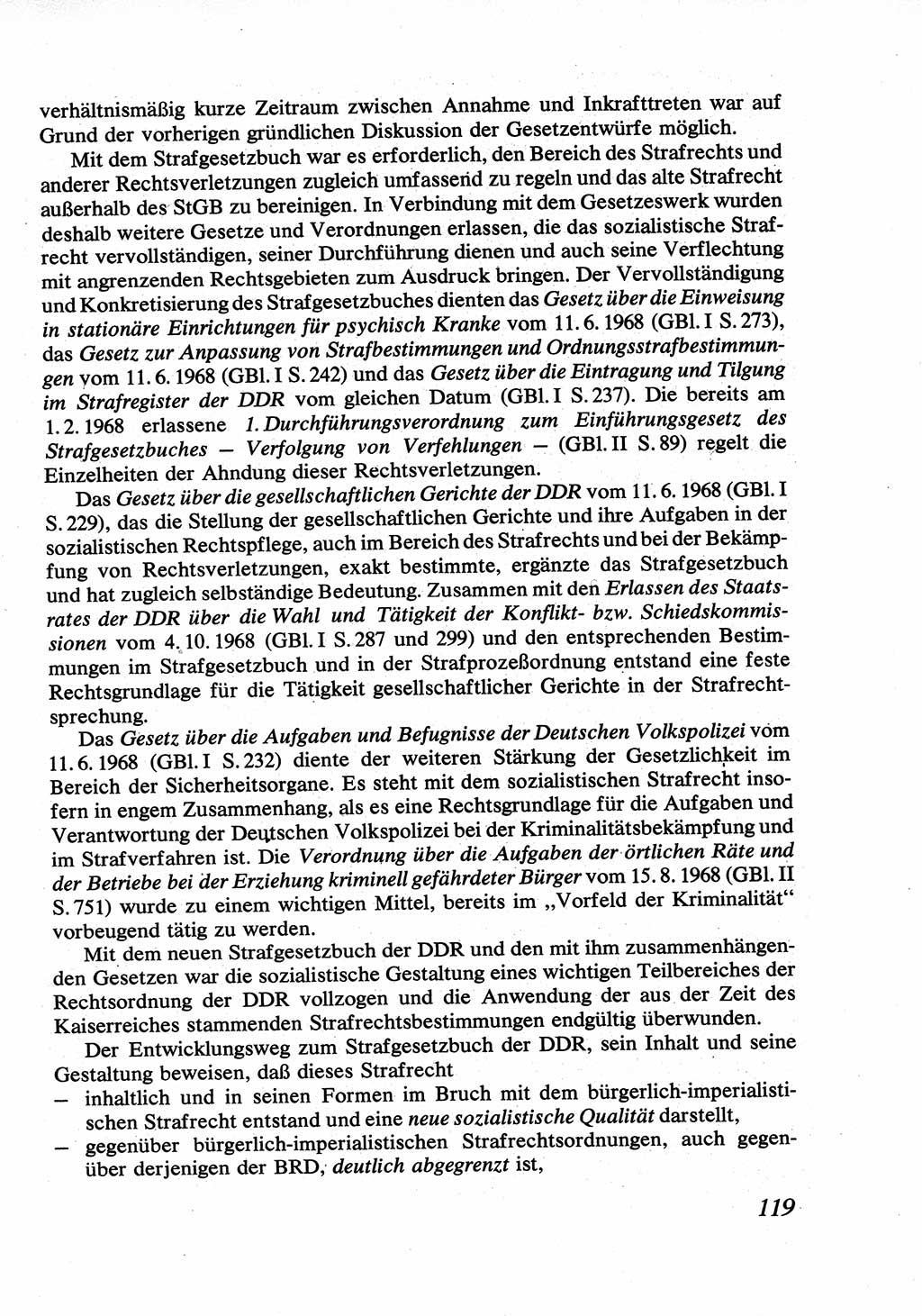 Strafrecht [Deutsche Demokratische Republik (DDR)], Allgemeiner Teil, Lehrbuch 1976, Seite 119 (Strafr. DDR AT Lb. 1976, S. 119)