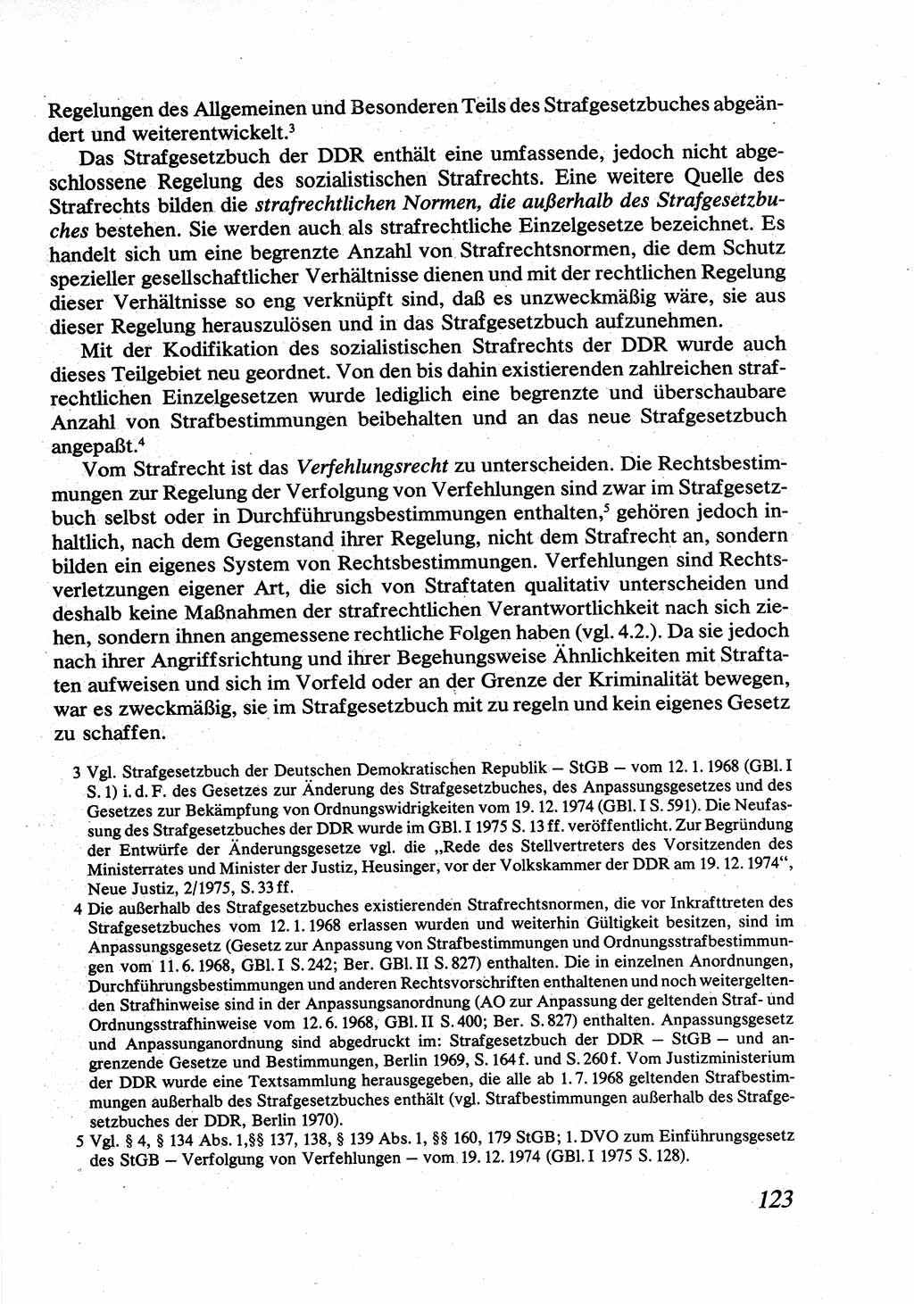 Strafrecht [Deutsche Demokratische Republik (DDR)], Allgemeiner Teil, Lehrbuch 1976, Seite 123 (Strafr. DDR AT Lb. 1976, S. 123)