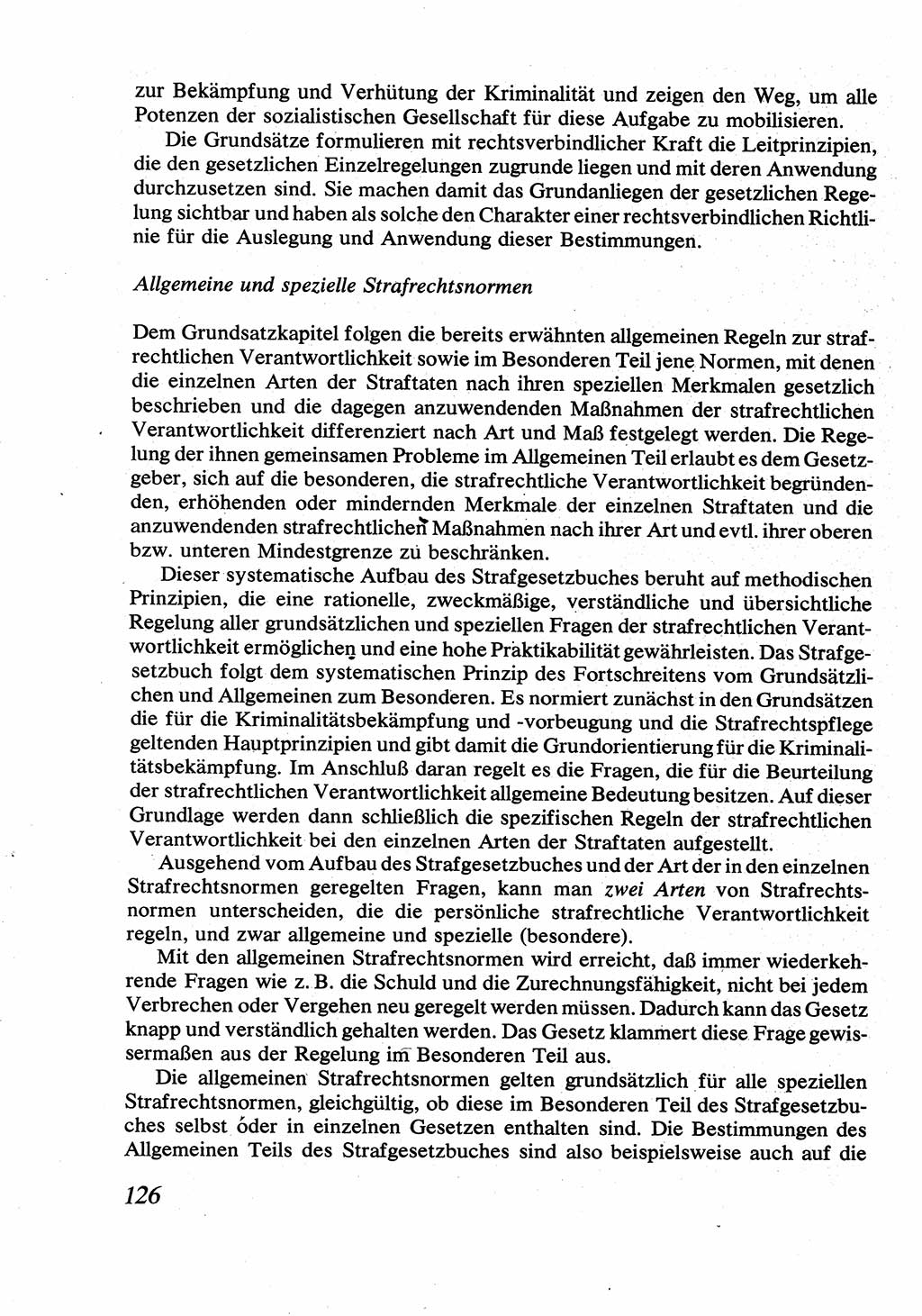 Strafrecht [Deutsche Demokratische Republik (DDR)], Allgemeiner Teil, Lehrbuch 1976, Seite 126 (Strafr. DDR AT Lb. 1976, S. 126)