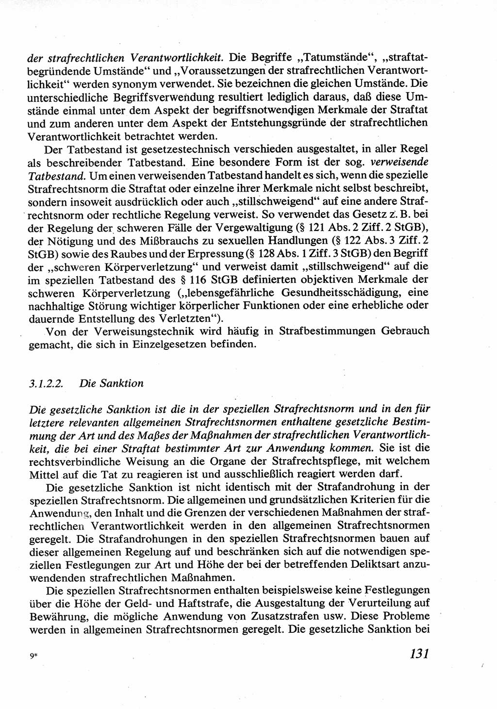 Strafrecht [Deutsche Demokratische Republik (DDR)], Allgemeiner Teil, Lehrbuch 1976, Seite 131 (Strafr. DDR AT Lb. 1976, S. 131)