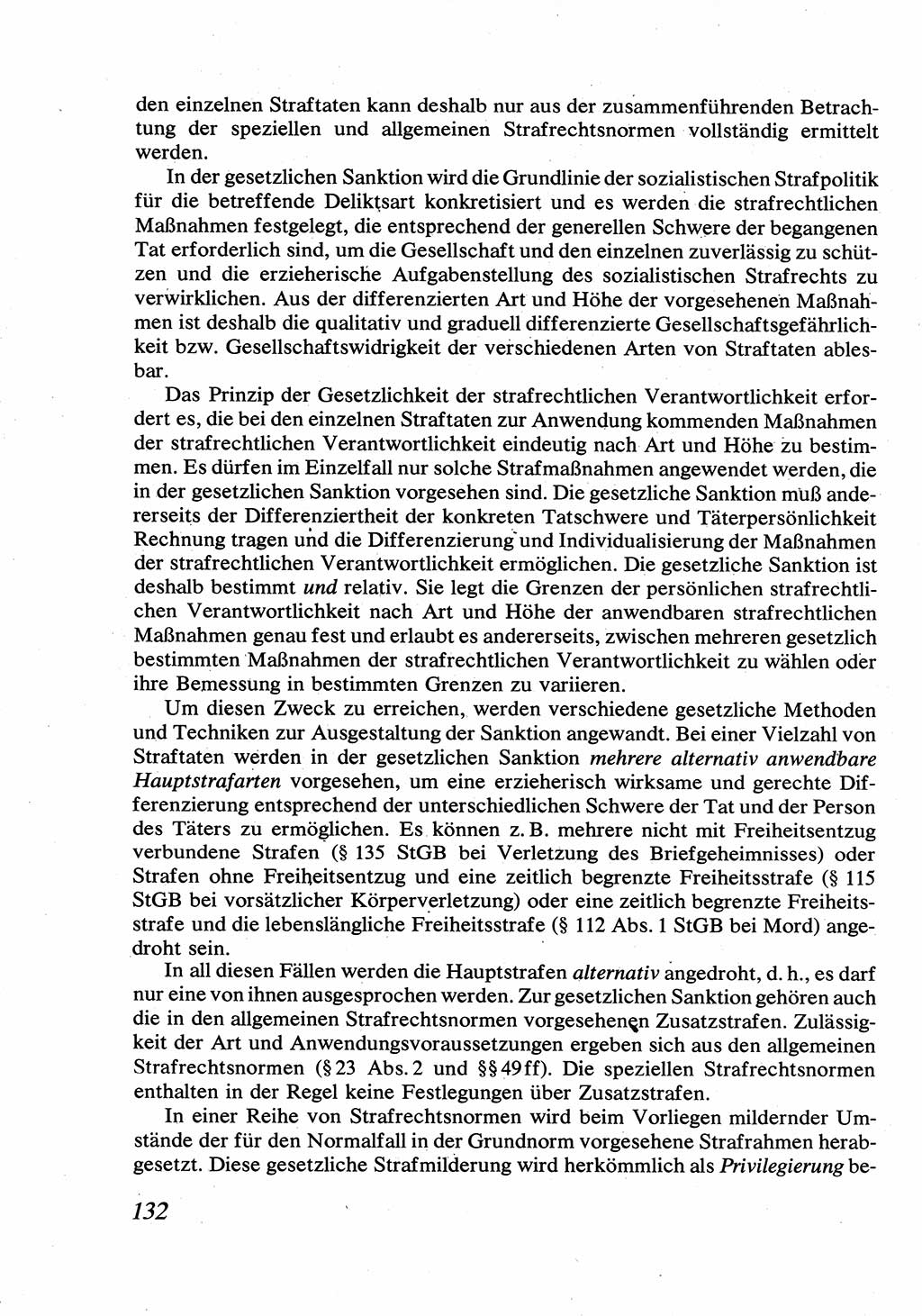 Strafrecht [Deutsche Demokratische Republik (DDR)], Allgemeiner Teil, Lehrbuch 1976, Seite 132 (Strafr. DDR AT Lb. 1976, S. 132)