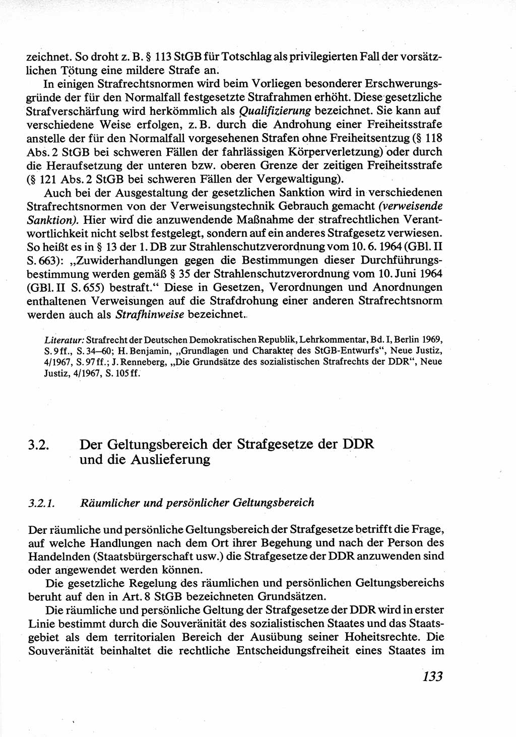 Strafrecht [Deutsche Demokratische Republik (DDR)], Allgemeiner Teil, Lehrbuch 1976, Seite 133 (Strafr. DDR AT Lb. 1976, S. 133)