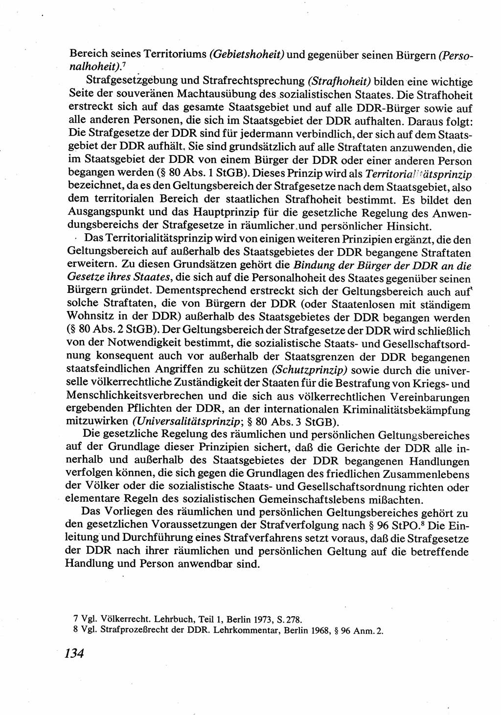 Strafrecht [Deutsche Demokratische Republik (DDR)], Allgemeiner Teil, Lehrbuch 1976, Seite 134 (Strafr. DDR AT Lb. 1976, S. 134)