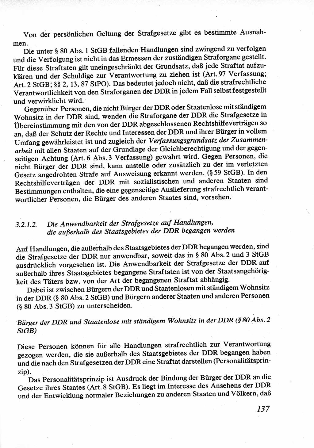 Strafrecht [Deutsche Demokratische Republik (DDR)], Allgemeiner Teil, Lehrbuch 1976, Seite 137 (Strafr. DDR AT Lb. 1976, S. 137)
