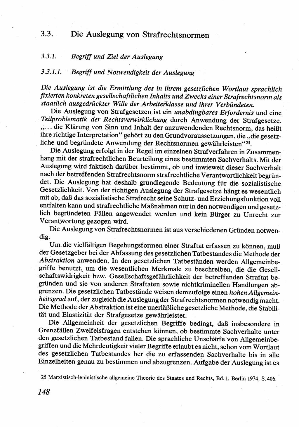 Strafrecht [Deutsche Demokratische Republik (DDR)], Allgemeiner Teil, Lehrbuch 1976, Seite 148 (Strafr. DDR AT Lb. 1976, S. 148)